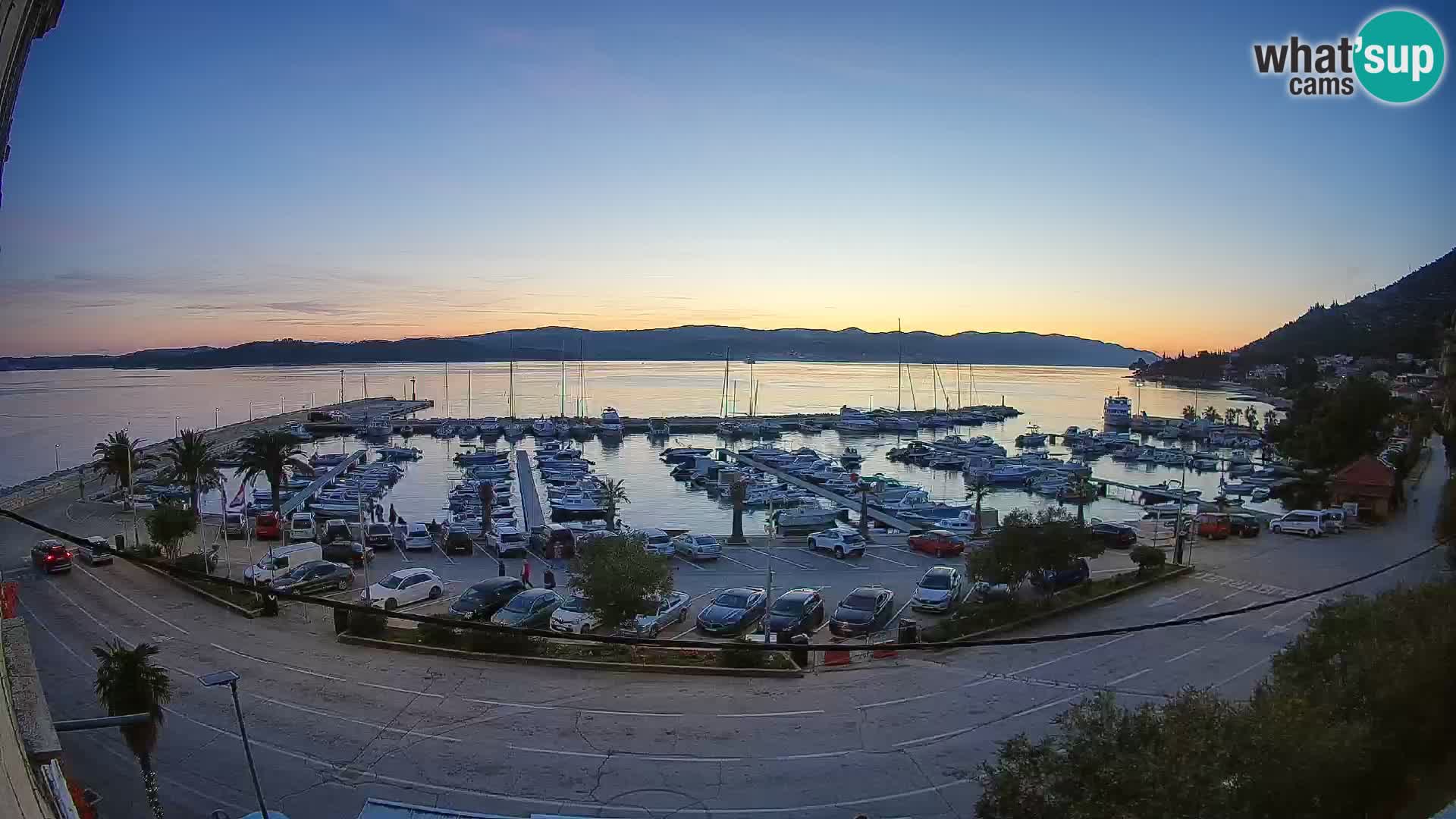 Webcam Orebić Riva – Ferry a Korčula en vivo