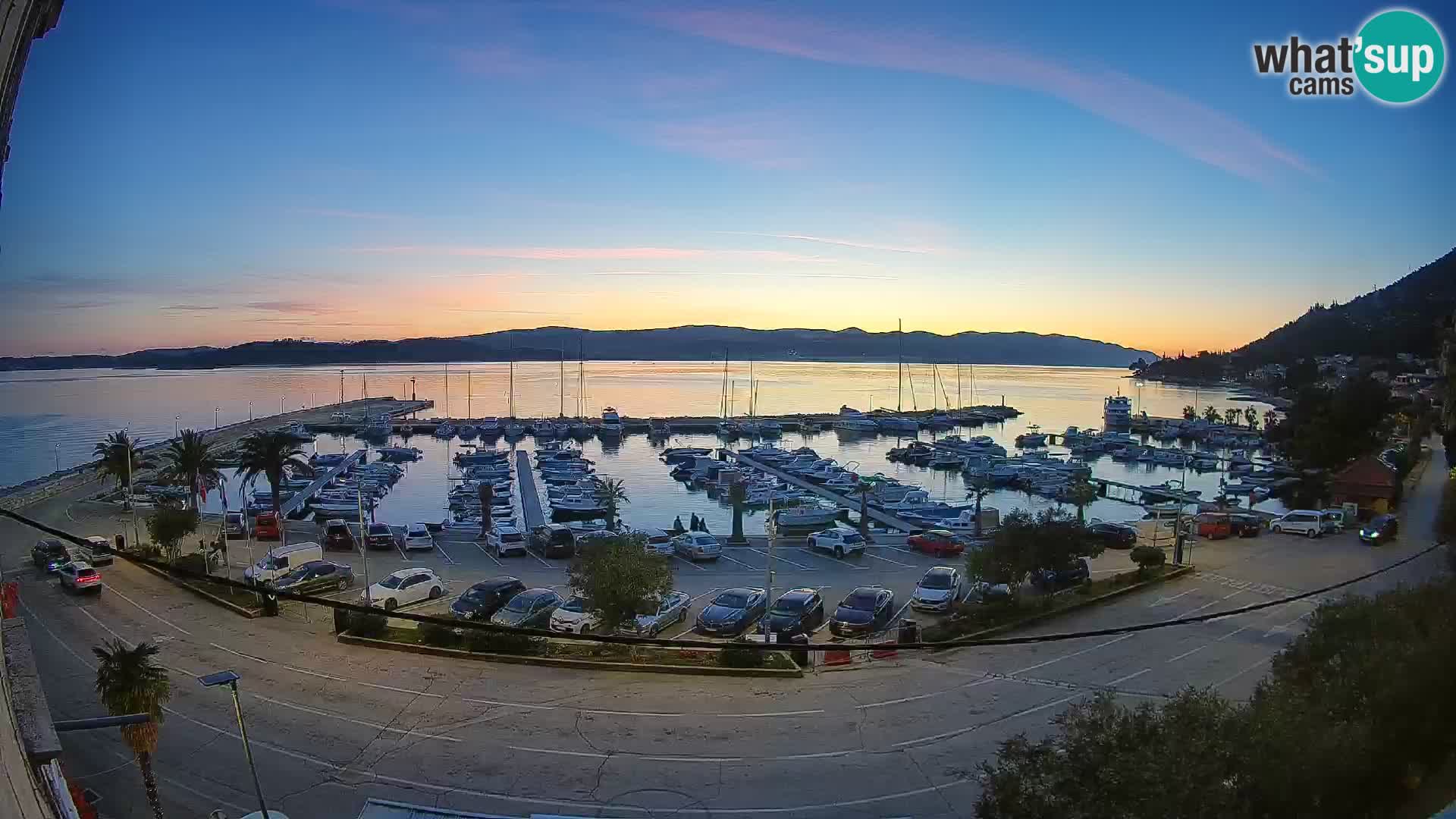 Spletna kamera Orebić Riva – Trajekt za Korčulo v živo