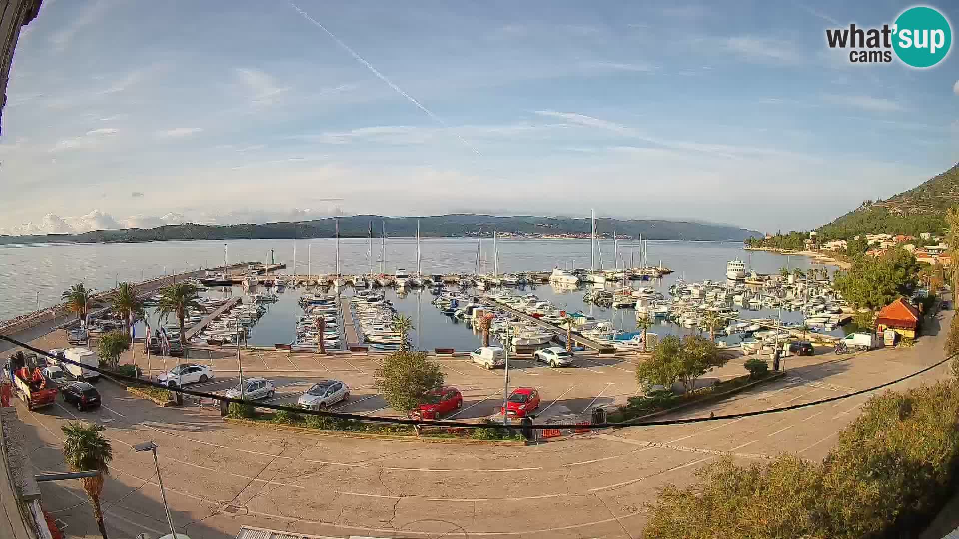 Spletna kamera Orebić Riva – Trajekt za Korčulo v živo