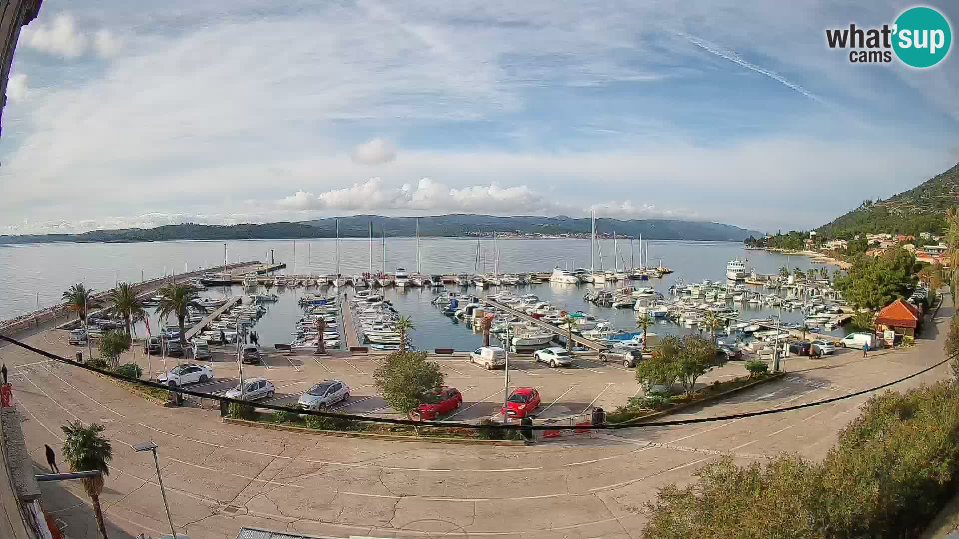Spletna kamera Orebić Riva – Trajekt za Korčulo v živo