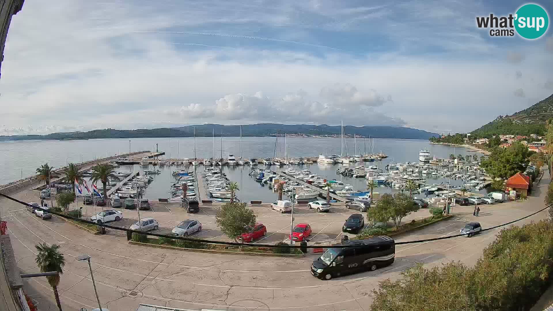 Webcam Orebić Riva – Ferry a Korčula en vivo