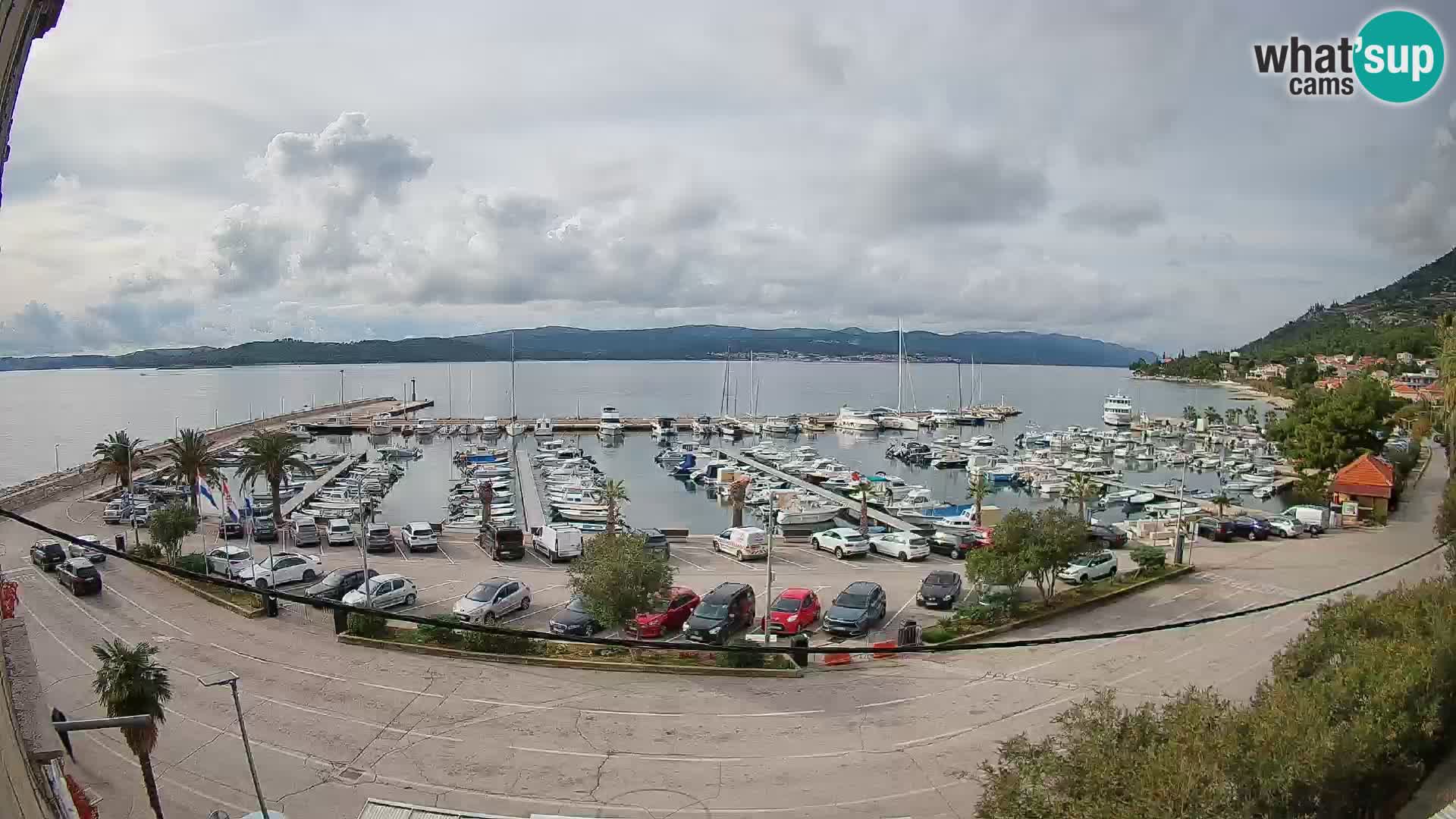 Spletna kamera Orebić Riva – Trajekt za Korčulo v živo