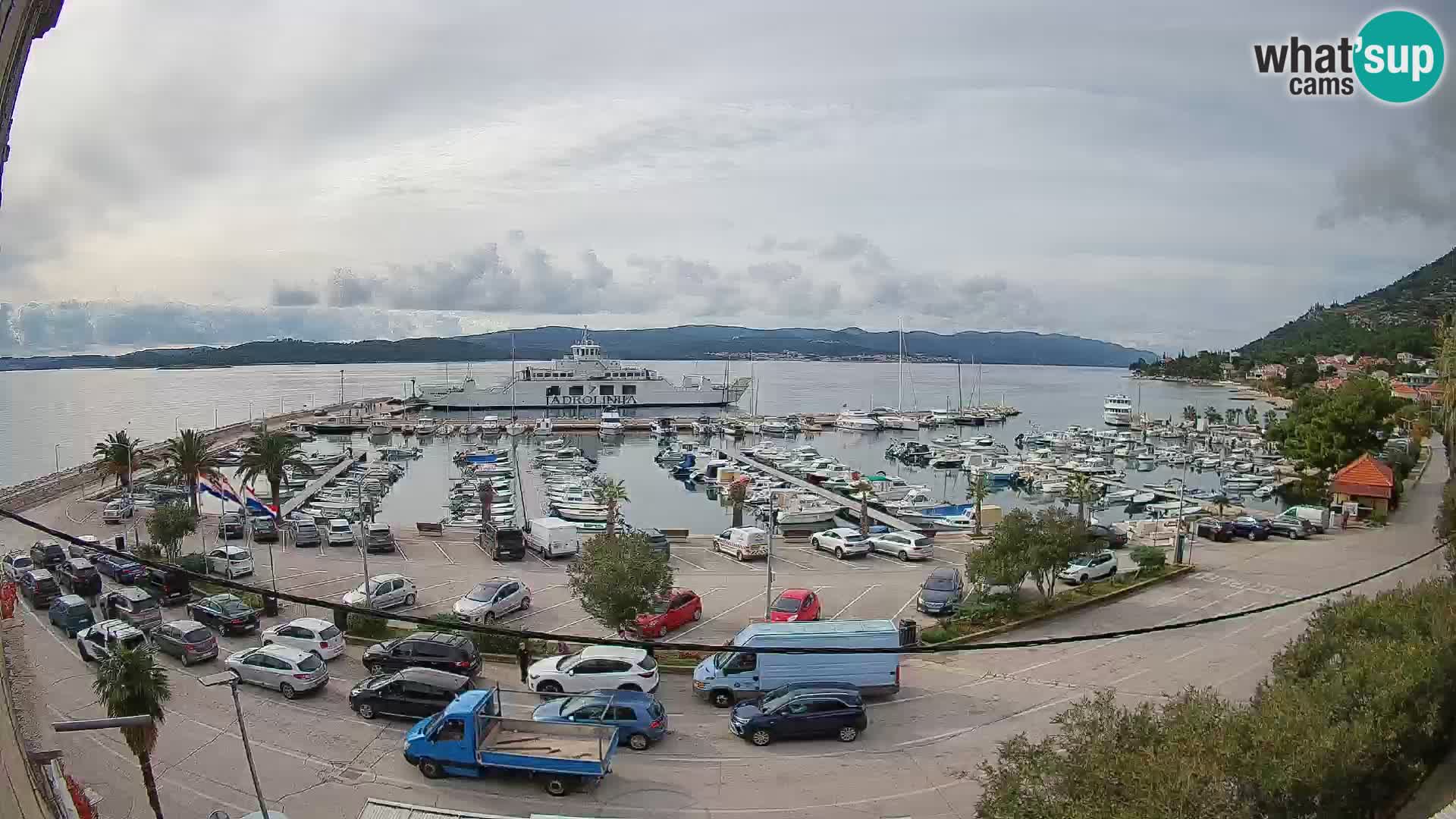 Webcam Orebić Uferpromenade – Fähre nach Korčula Live