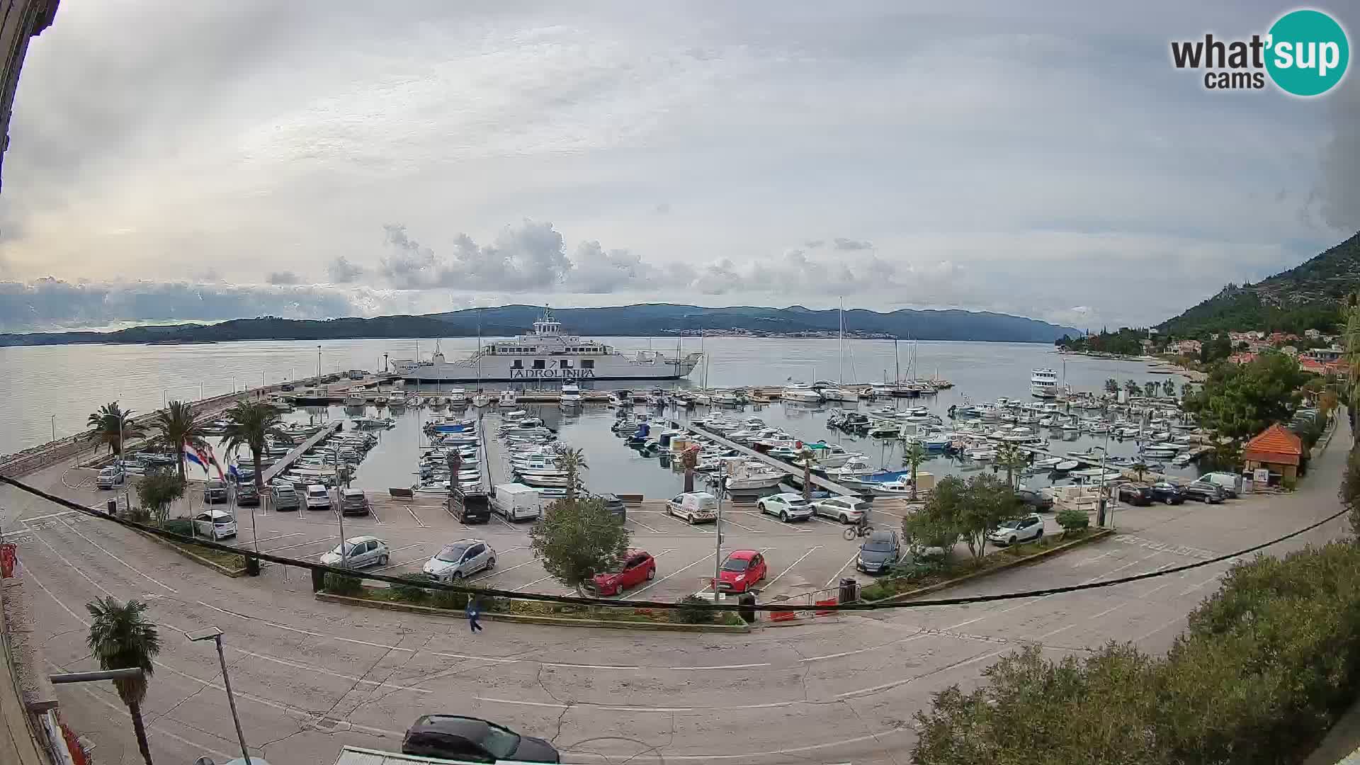 Webcam Orebić Riva – Ferry vers Korčula en direct