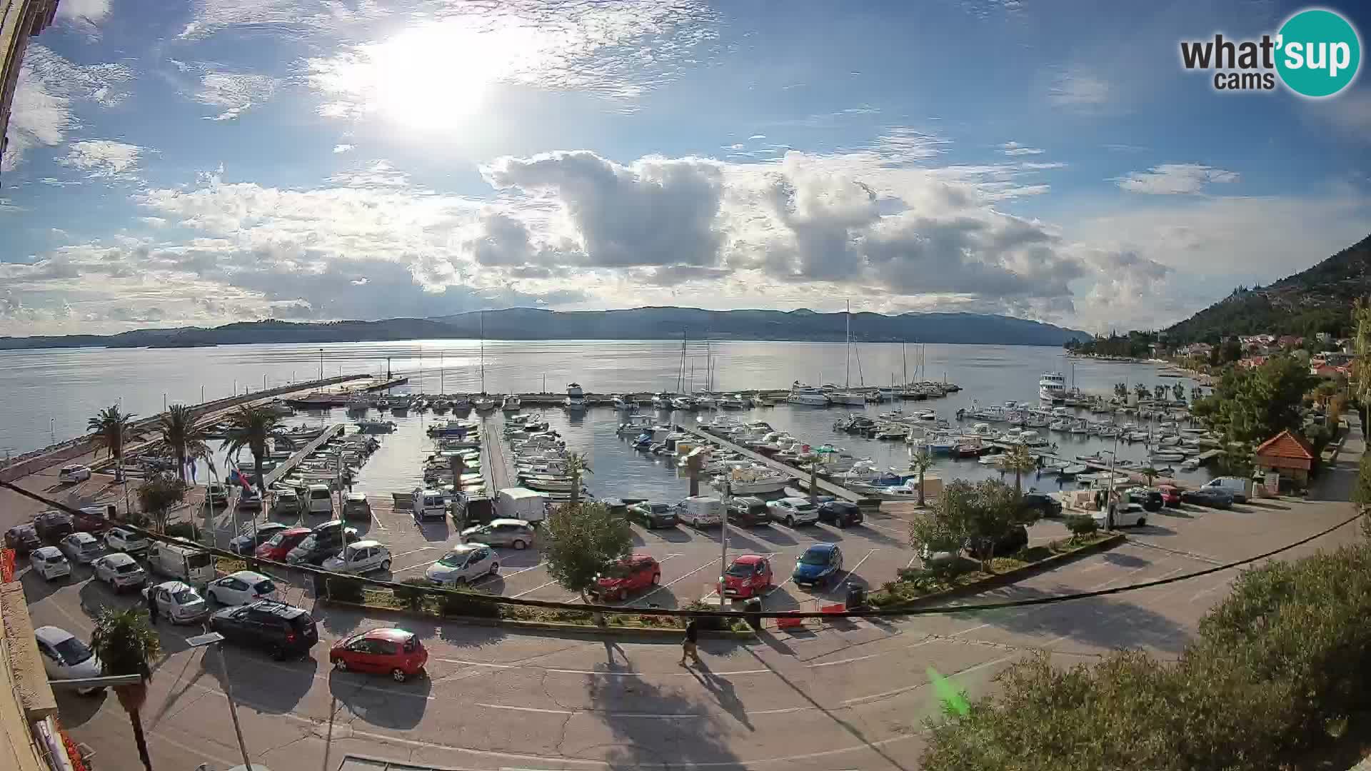 Spletna kamera Orebić Riva – Trajekt za Korčulo v živo