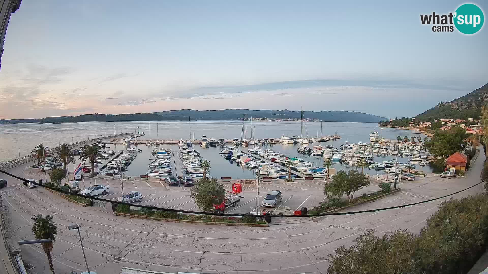 Spletna kamera Orebić Riva – Trajekt za Korčulo v živo