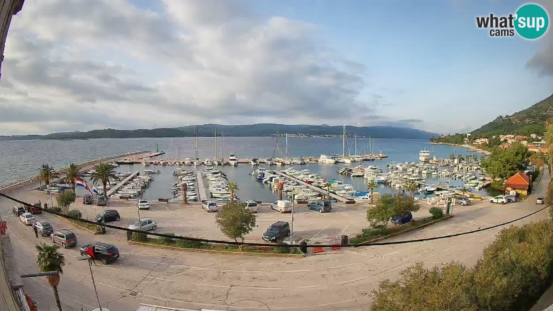 Spletna kamera Orebić Riva – Trajekt za Korčulo v živo