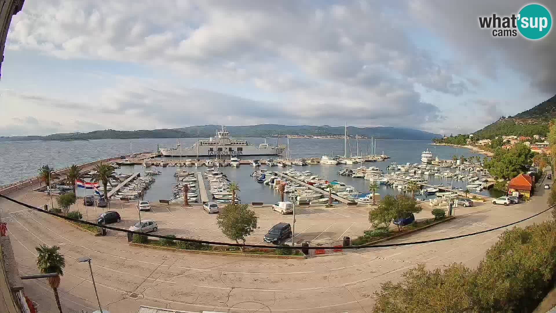 Webcam Orebić Uferpromenade – Fähre nach Korčula Live