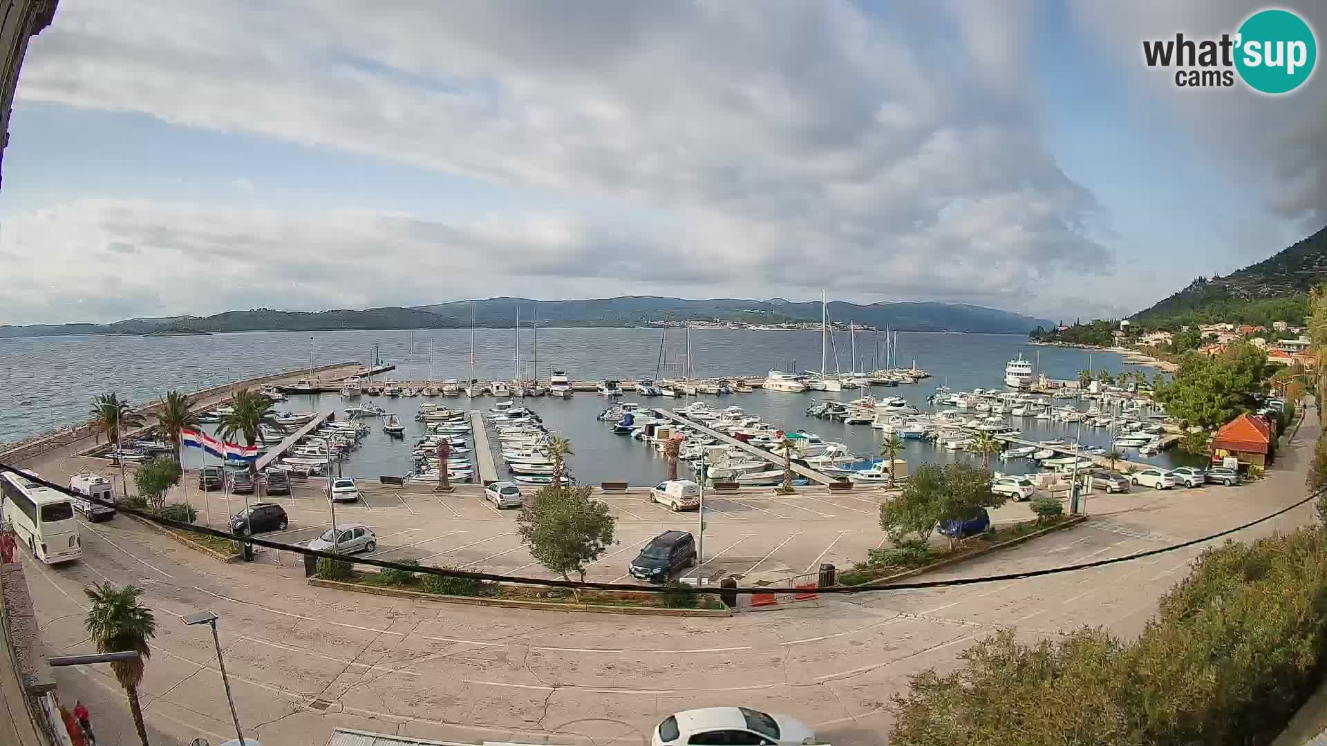 Spletna kamera Orebić Riva – Trajekt za Korčulo v živo