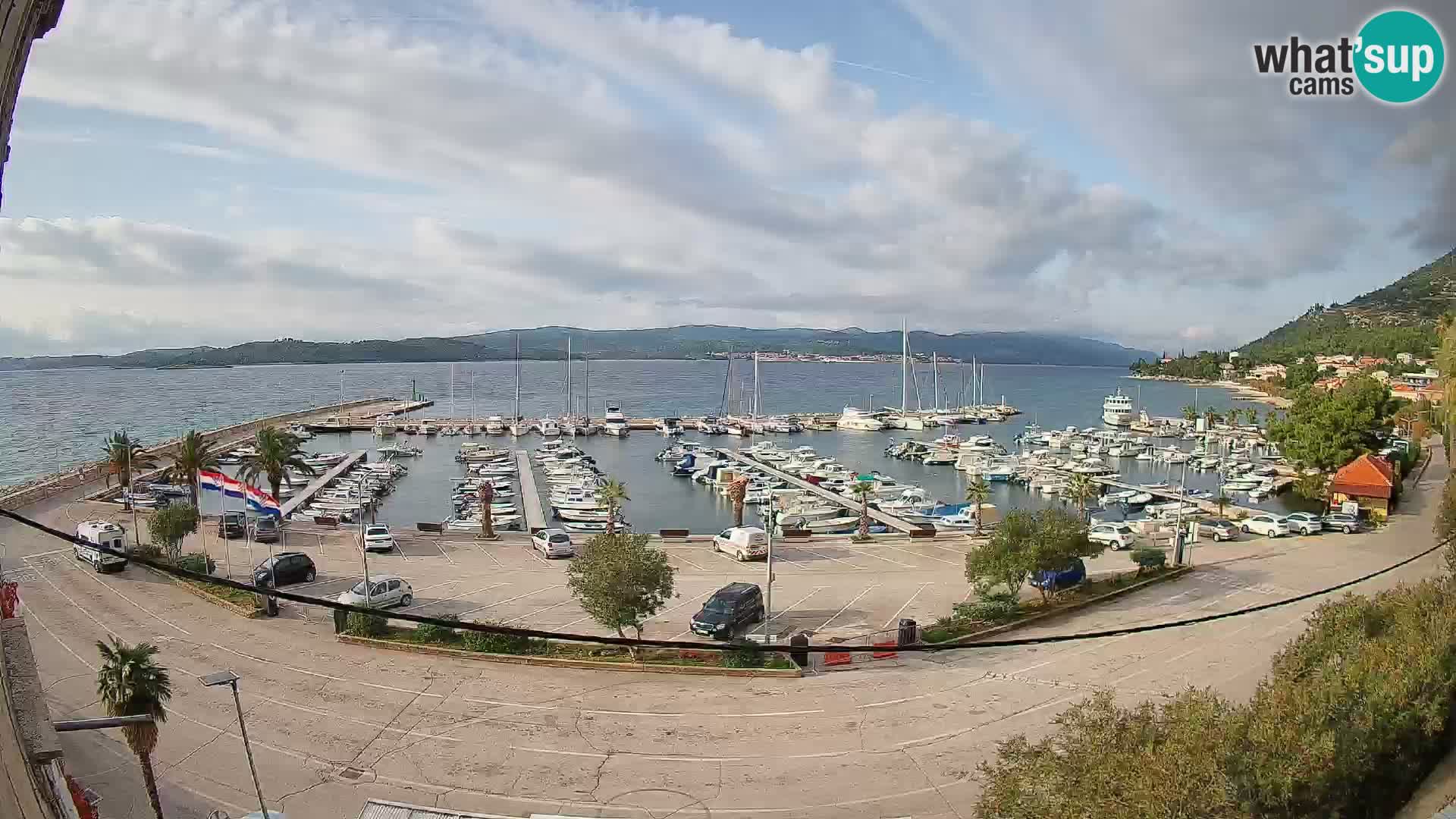 Spletna kamera Orebić Riva – Trajekt za Korčulo v živo