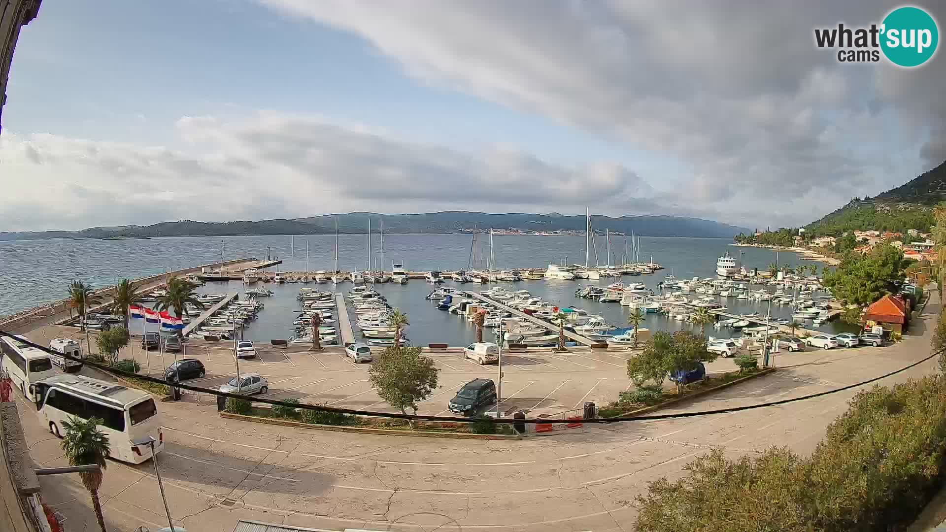 Webcam Orebić Riva – Ferry a Korčula en vivo
