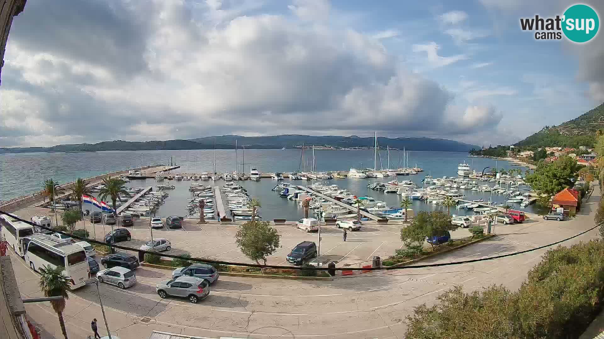 Webcam Orebić Riva – Ferry vers Korčula en direct