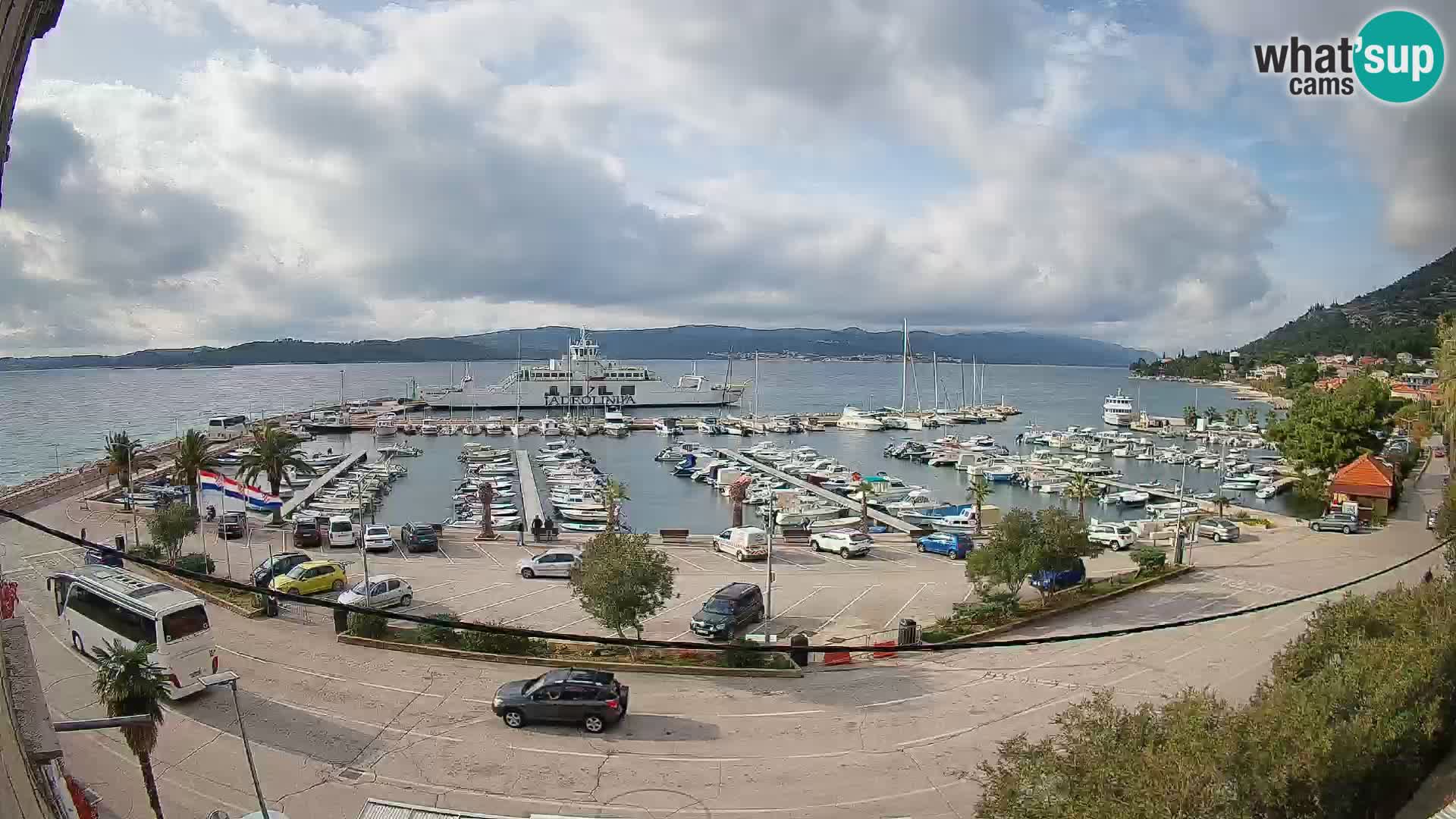 Web kamera Orebić Riva – Trajekt za Korčulu uživo