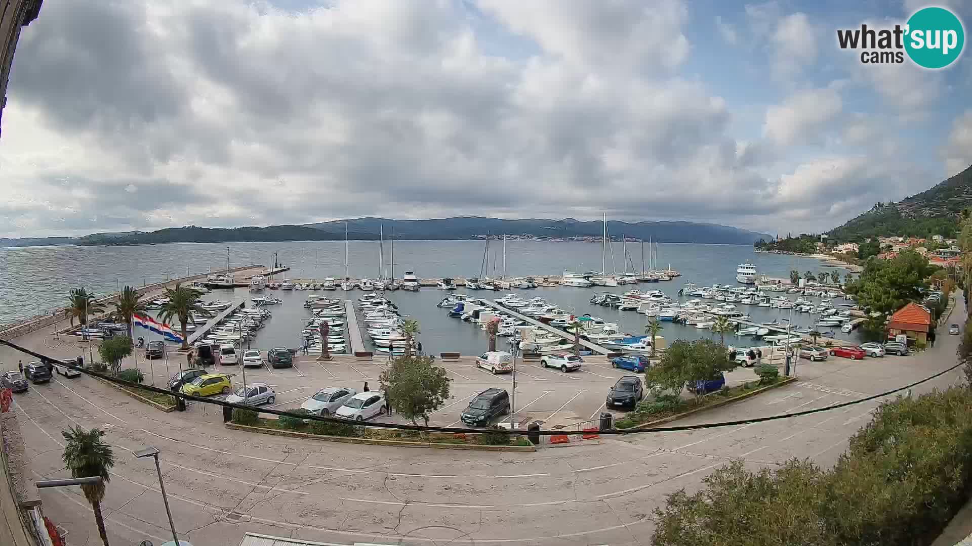 Web kamera Orebić Riva – Trajekt za Korčulu uživo