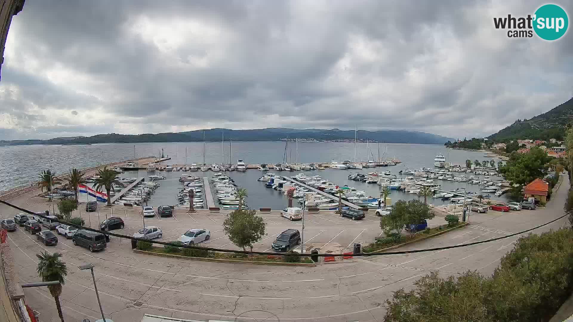 Webcam Orebić Uferpromenade – Fähre nach Korčula Live