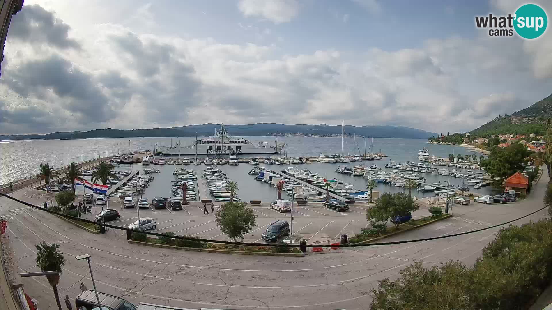 Webcam Orebić Riva – Ferry a Korčula en vivo