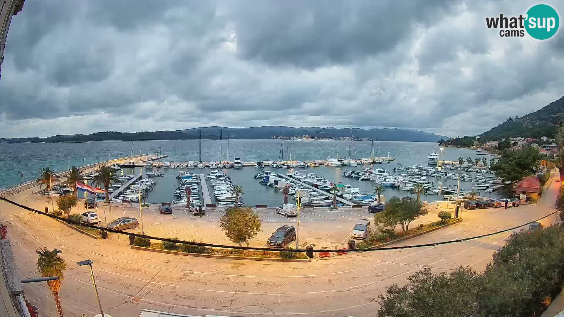 Webcam Orebić Uferpromenade – Fähre nach Korčula Live