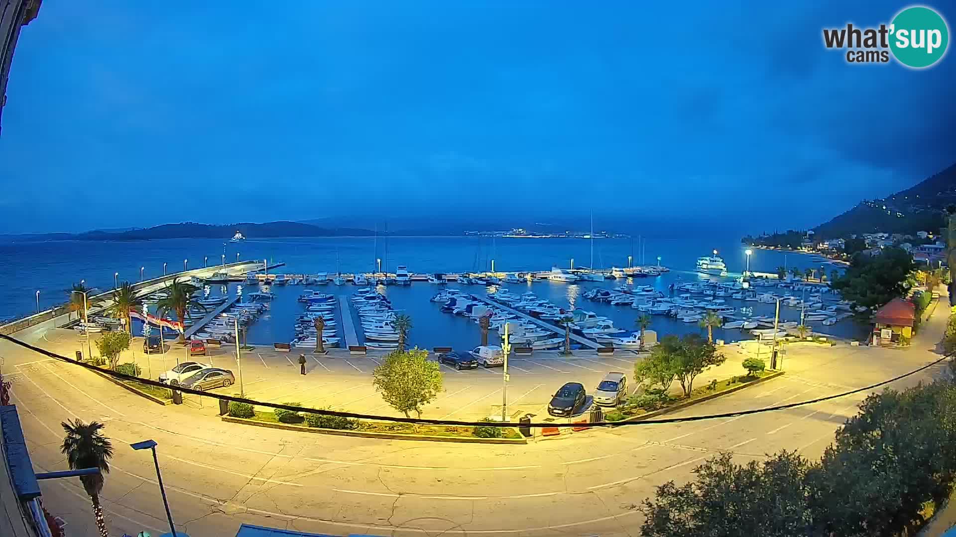 Webcam Orebić Riva – Ferry vers Korčula en direct