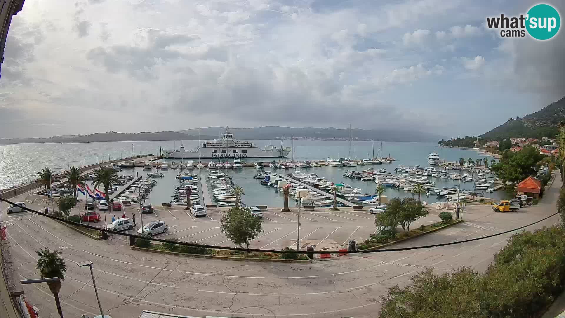 Web kamera Orebić Riva – Trajekt za Korčulu uživo