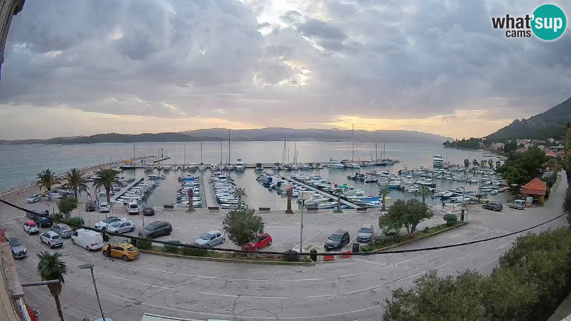 Webcam Orebić Uferpromenade – Fähre nach Korčula Live
