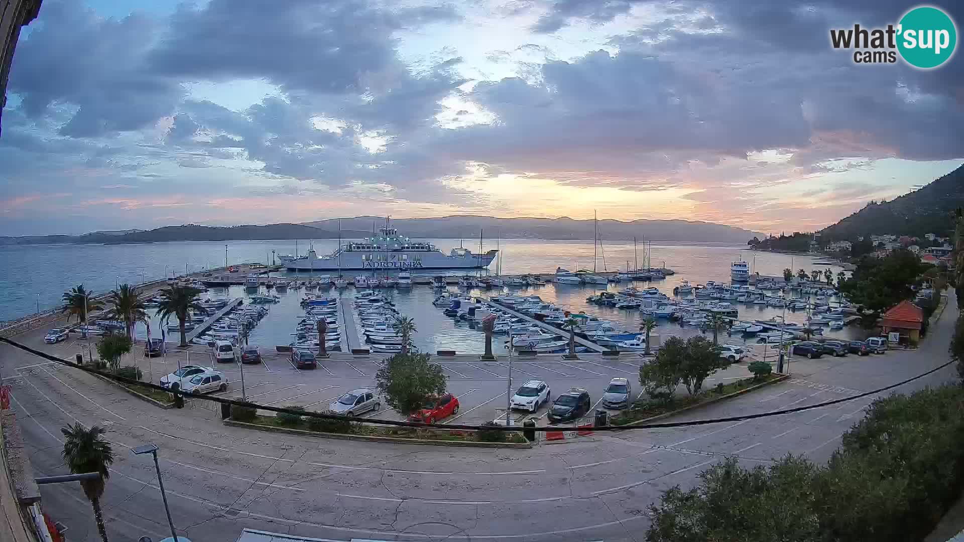 Webcam Orebić Riva – Ferry to Korčula Live