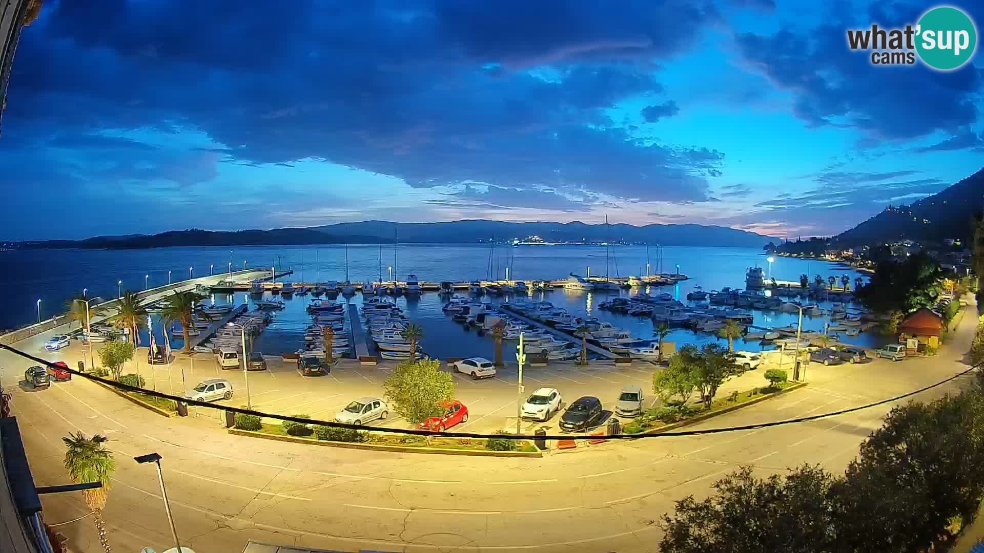 Spletna kamera Orebić Riva – Trajekt za Korčulo v živo