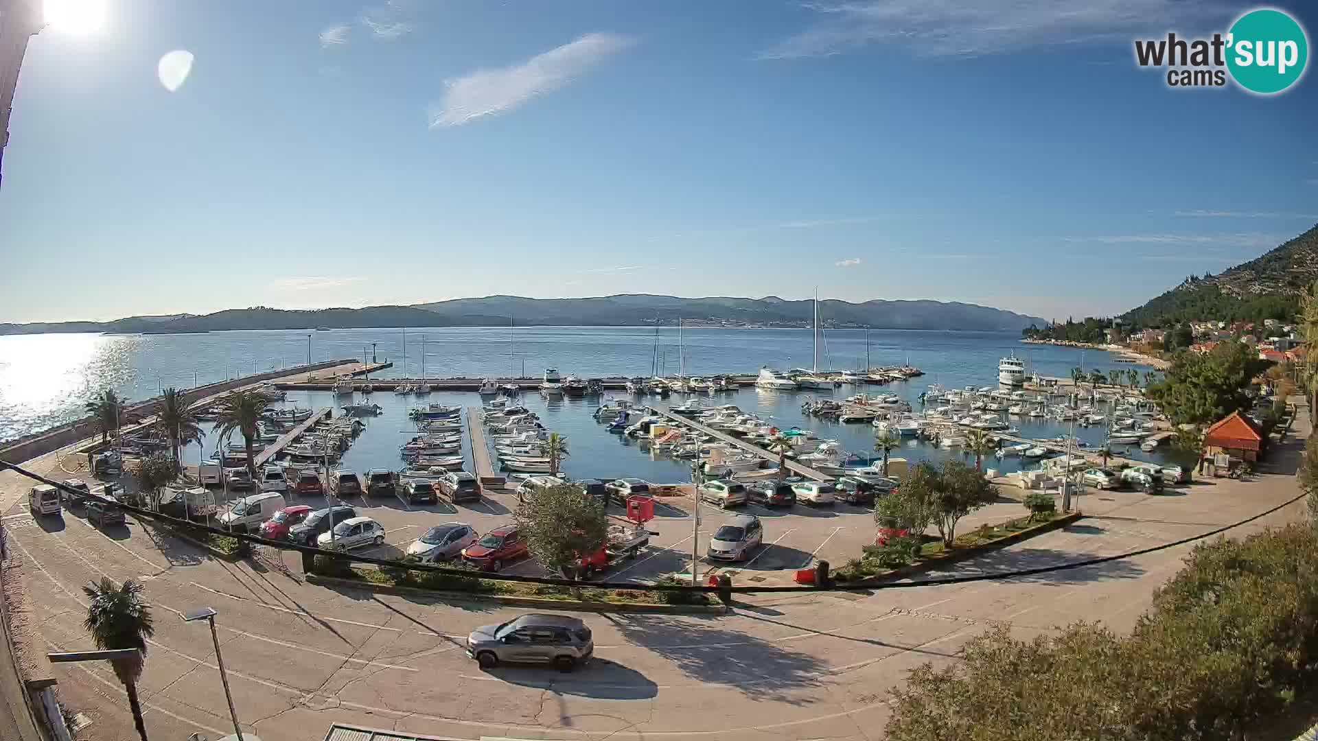 Webcam Orebić Riva – Ferry a Korčula en vivo