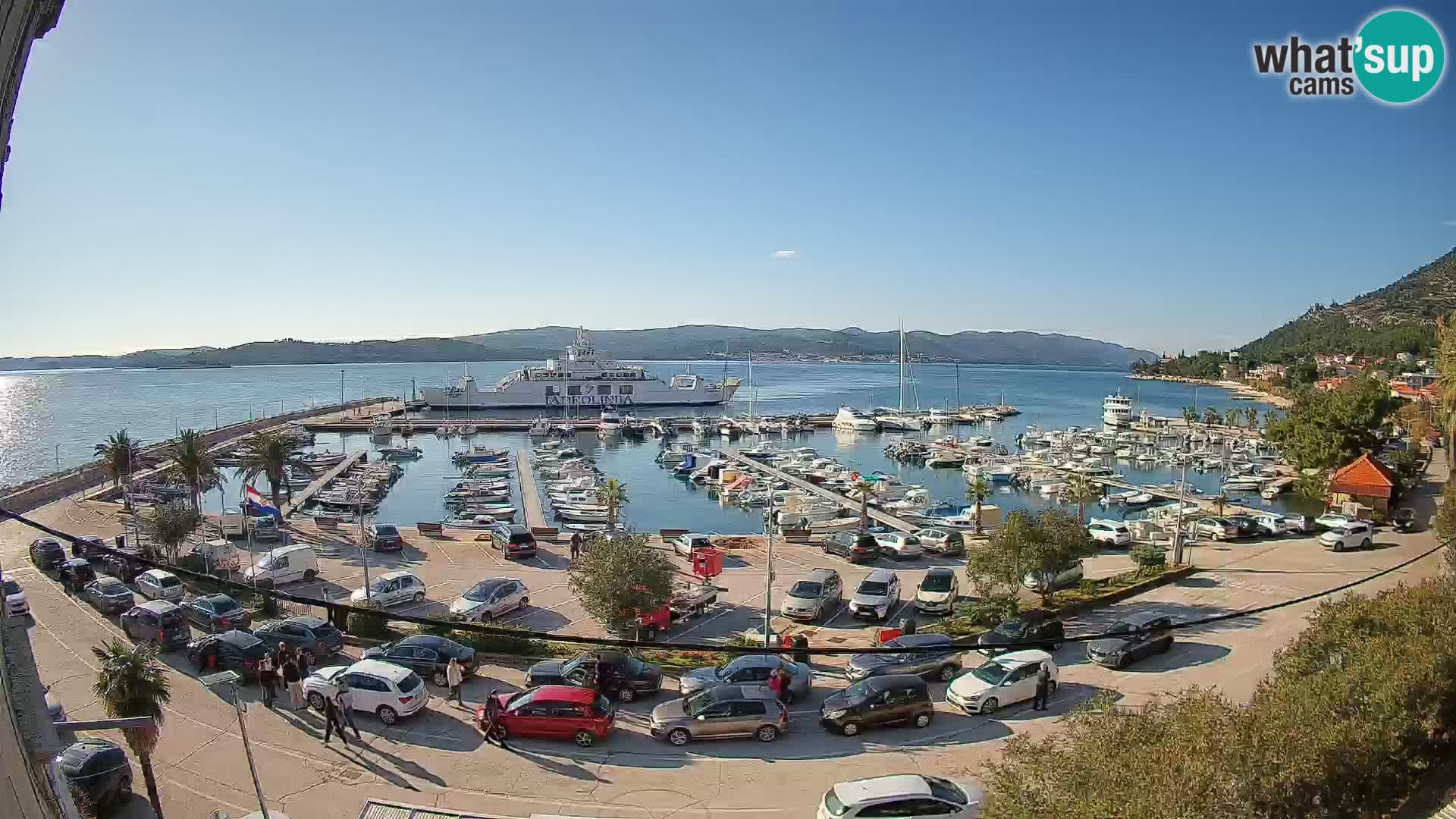 Webcam Orebić Riva – Ferry a Korčula en vivo