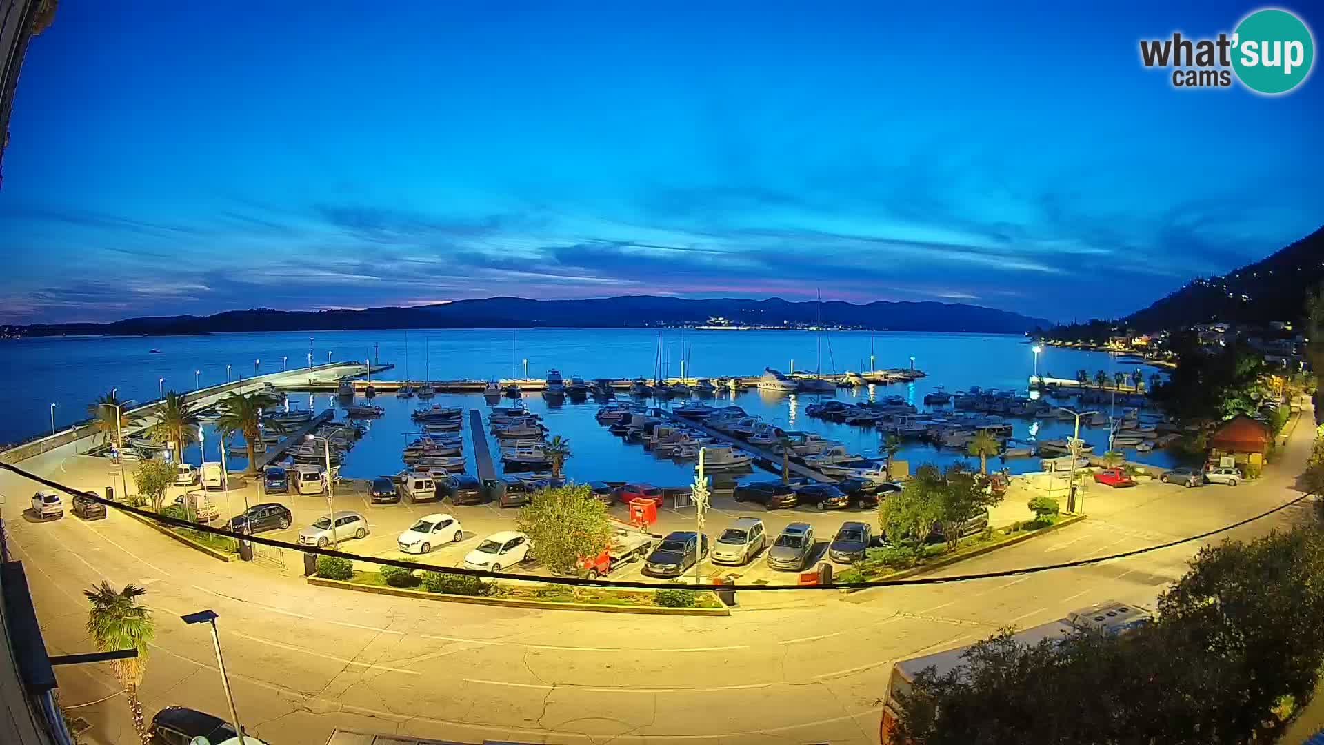 Spletna kamera Orebić Riva – Trajekt za Korčulo v živo