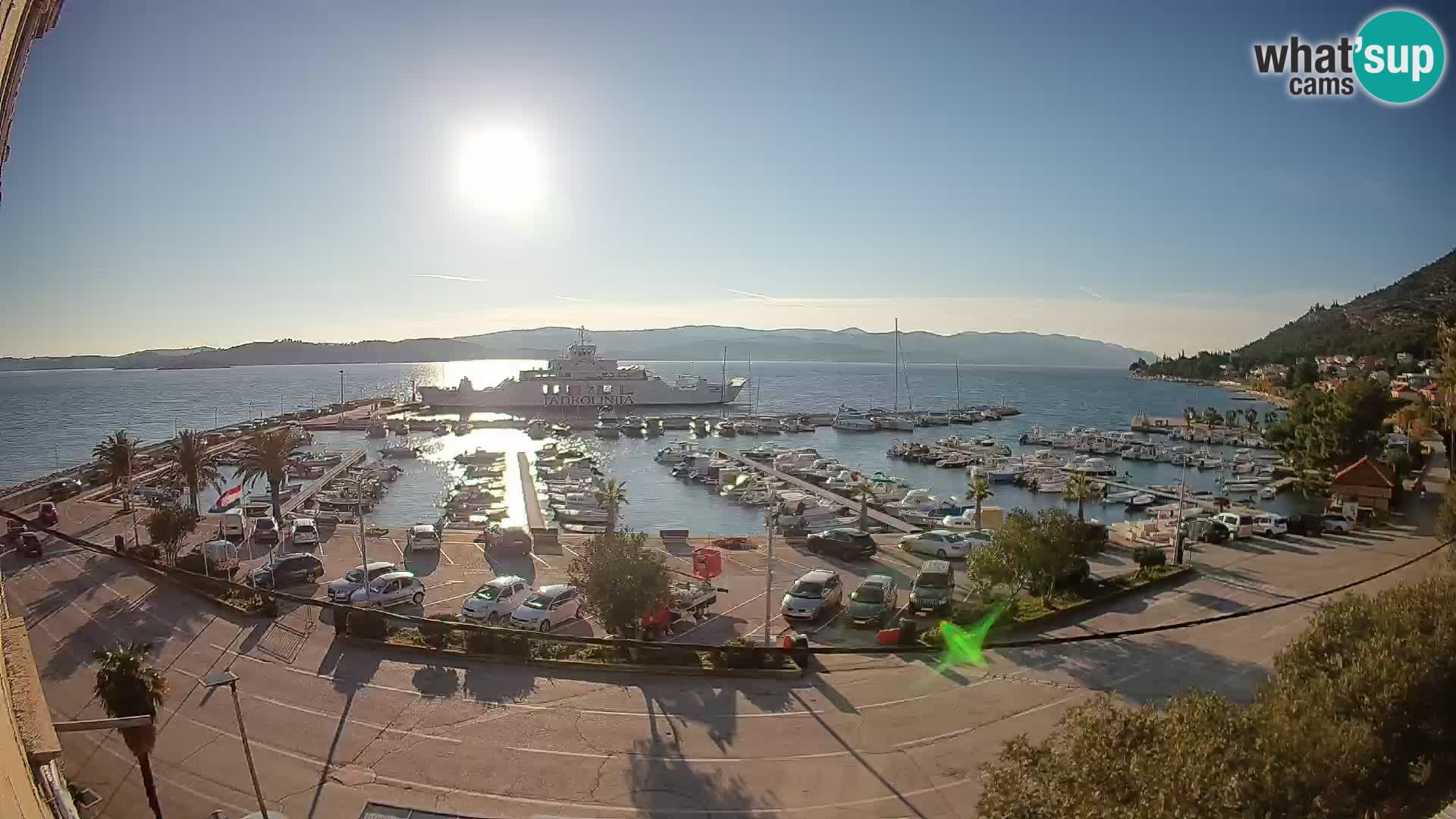 Web kamera Orebić Riva – Trajekt za Korčulu uživo
