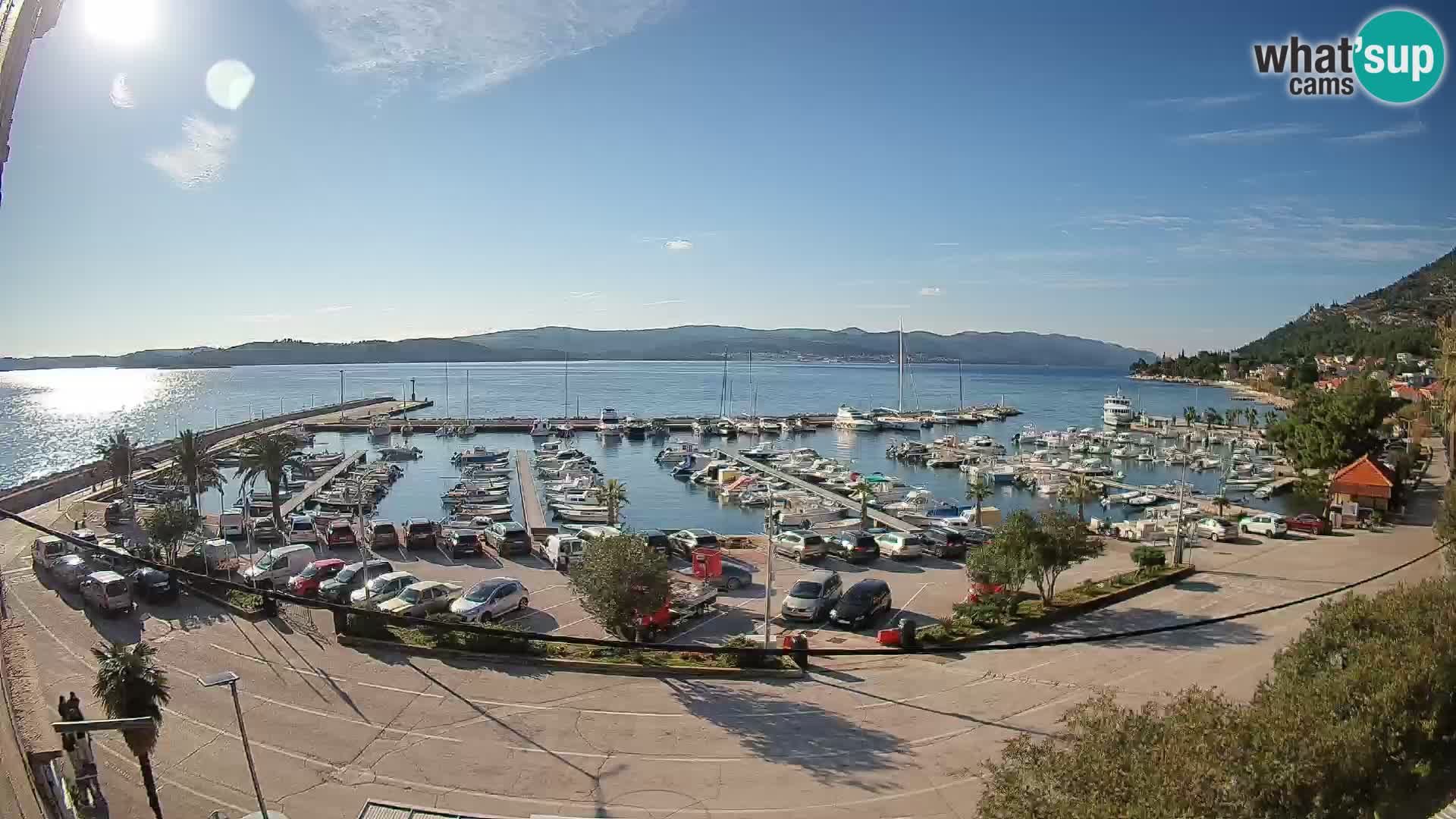 Webcam Orebić Riva – Ferry a Korčula en vivo