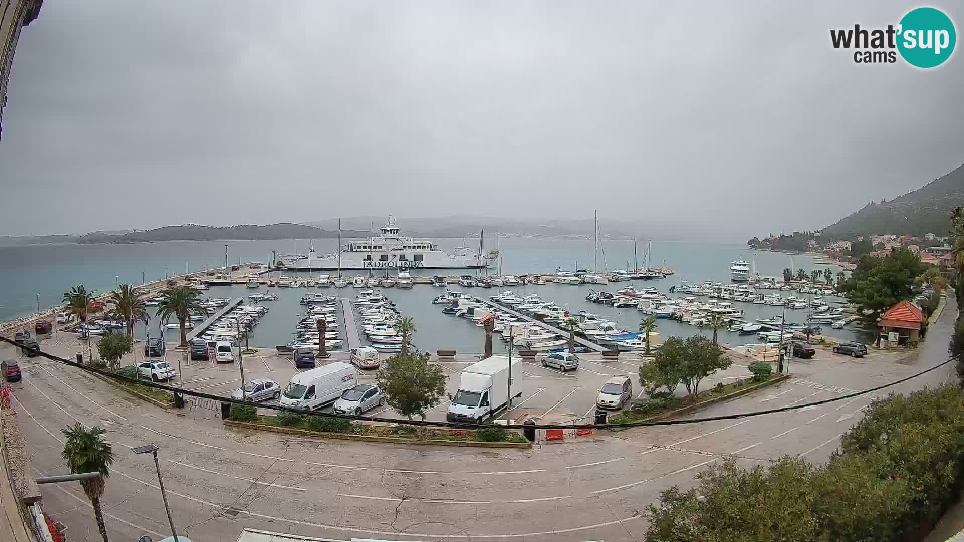 Spletna kamera Orebić Riva – Trajekt za Korčulo v živo