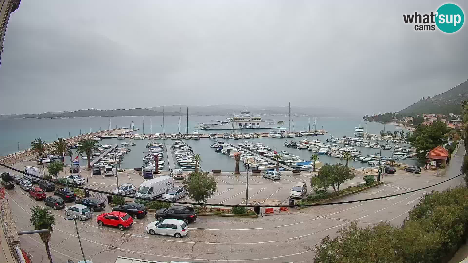 Spletna kamera Orebić Riva – Trajekt za Korčulo v živo