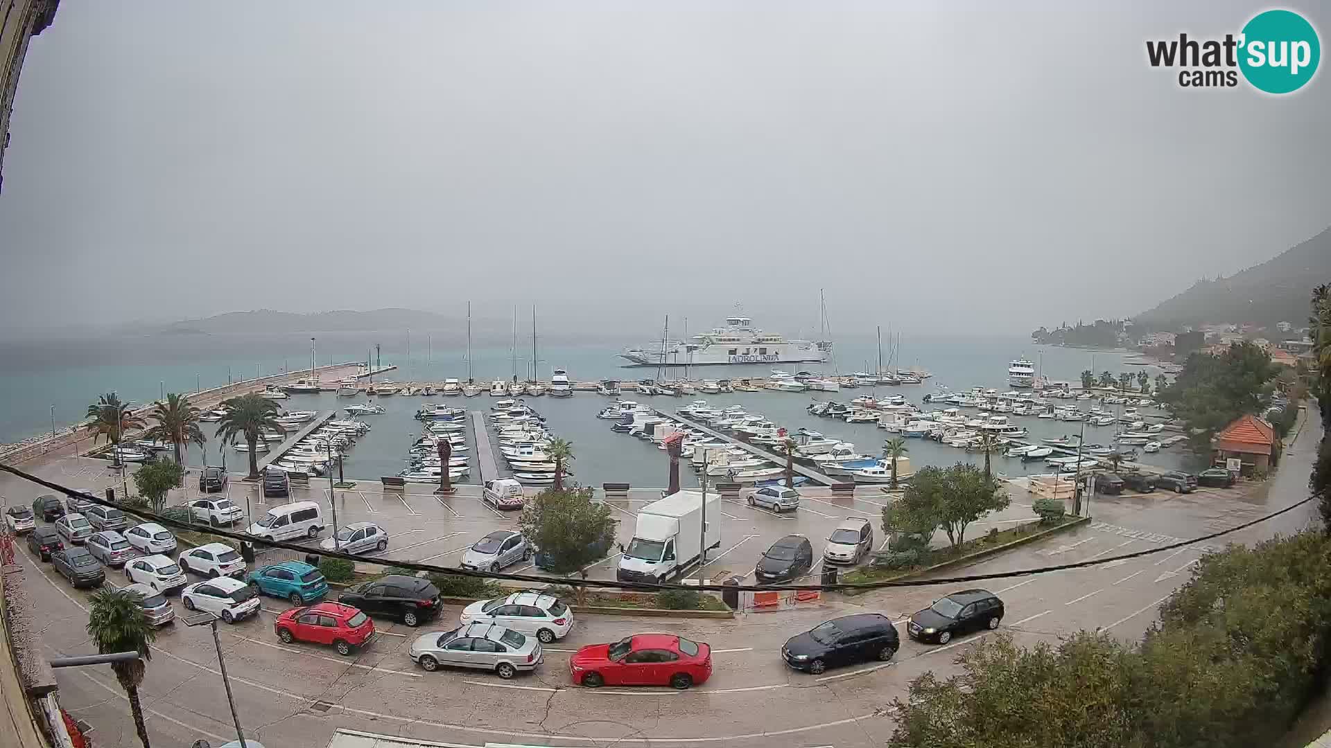 Spletna kamera Orebić Riva – Trajekt za Korčulo v živo