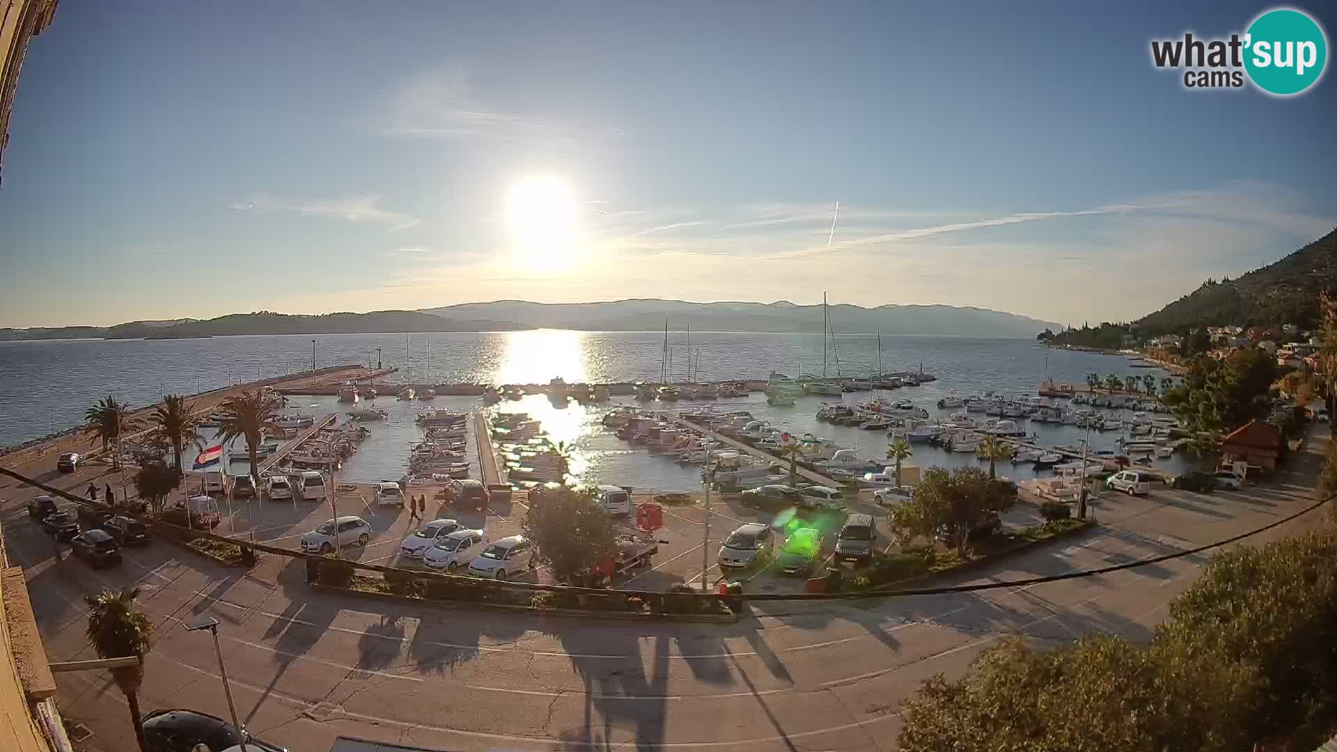 Spletna kamera Orebić Riva – Trajekt za Korčulo v živo