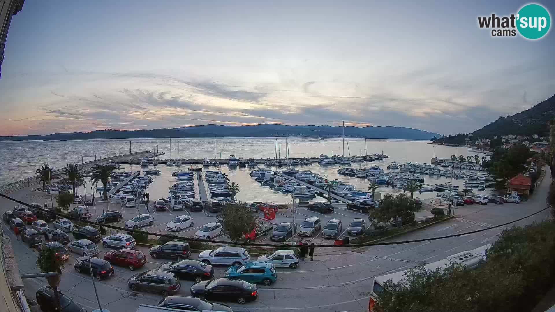 Webcam Orebić Uferpromenade – Fähre nach Korčula Live
