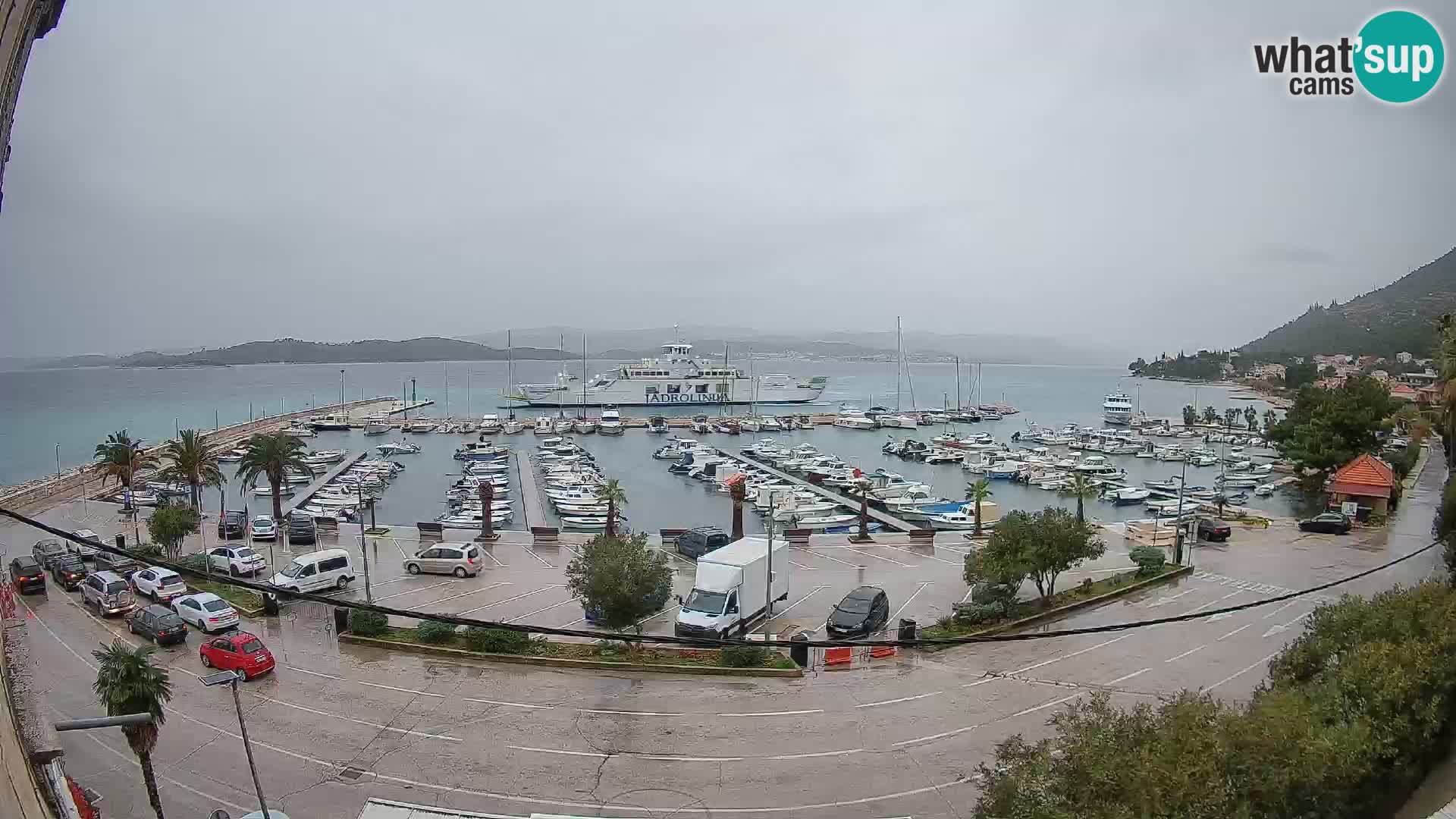 Webcam Orebić Riva – Ferry a Korčula en vivo