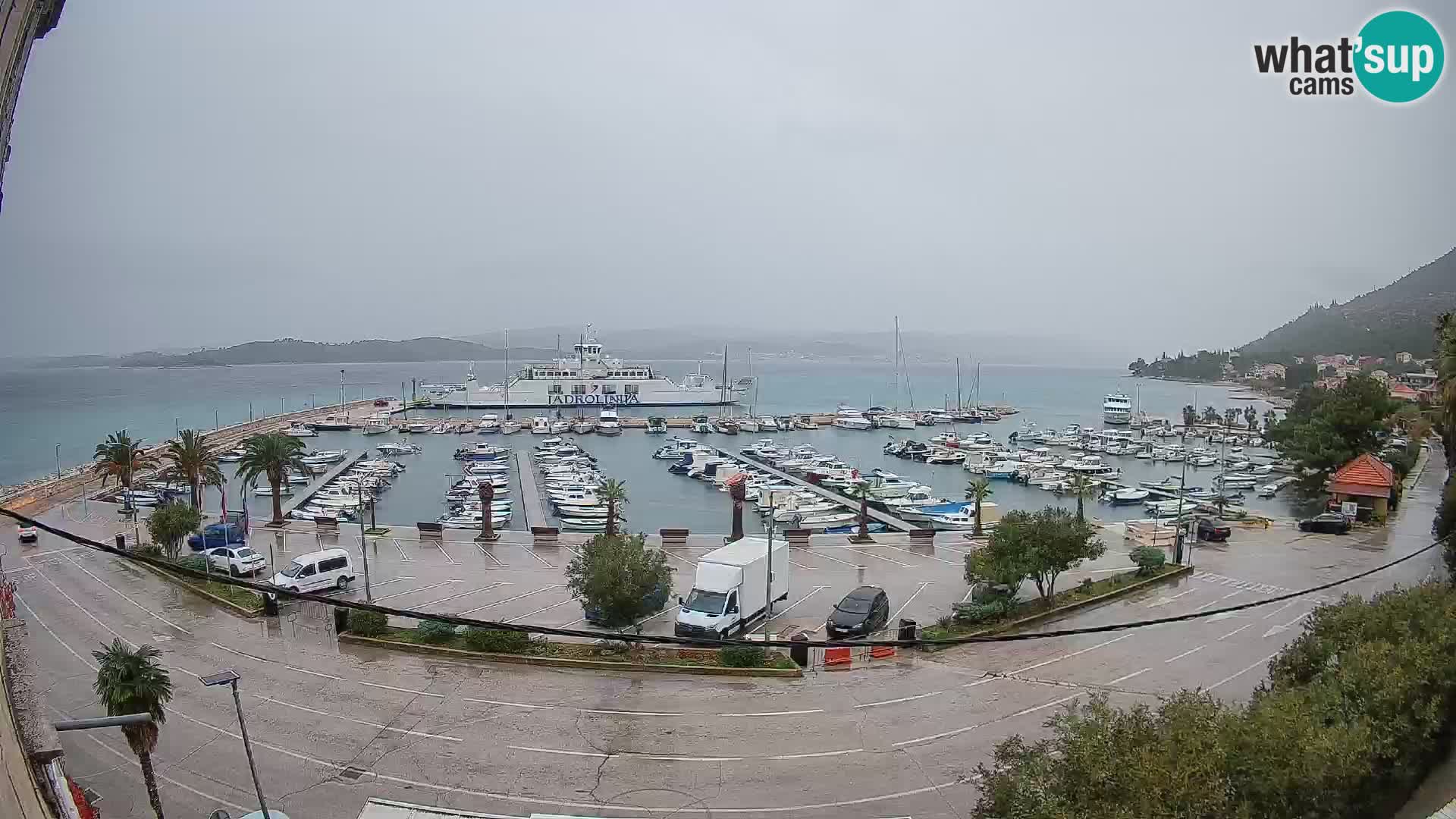 Webcam Orebić Uferpromenade – Fähre nach Korčula Live