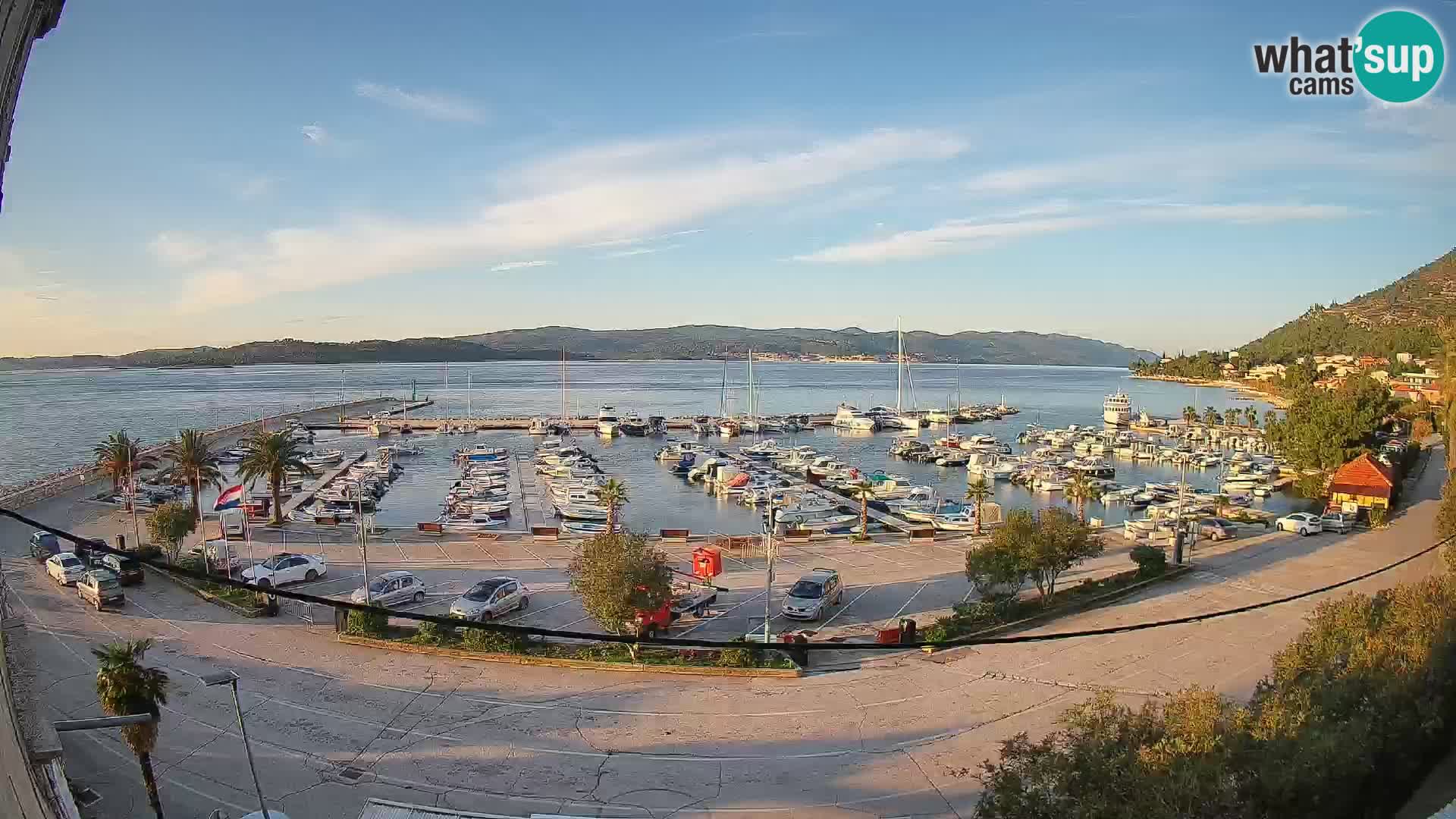 Spletna kamera Orebić Riva – Trajekt za Korčulo v živo