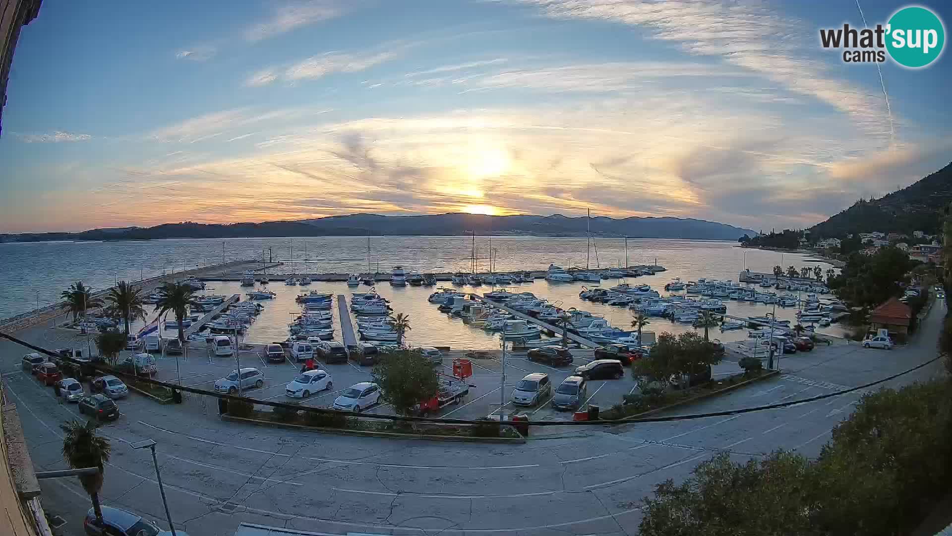 Spletna kamera Orebić Riva – Trajekt za Korčulo v živo