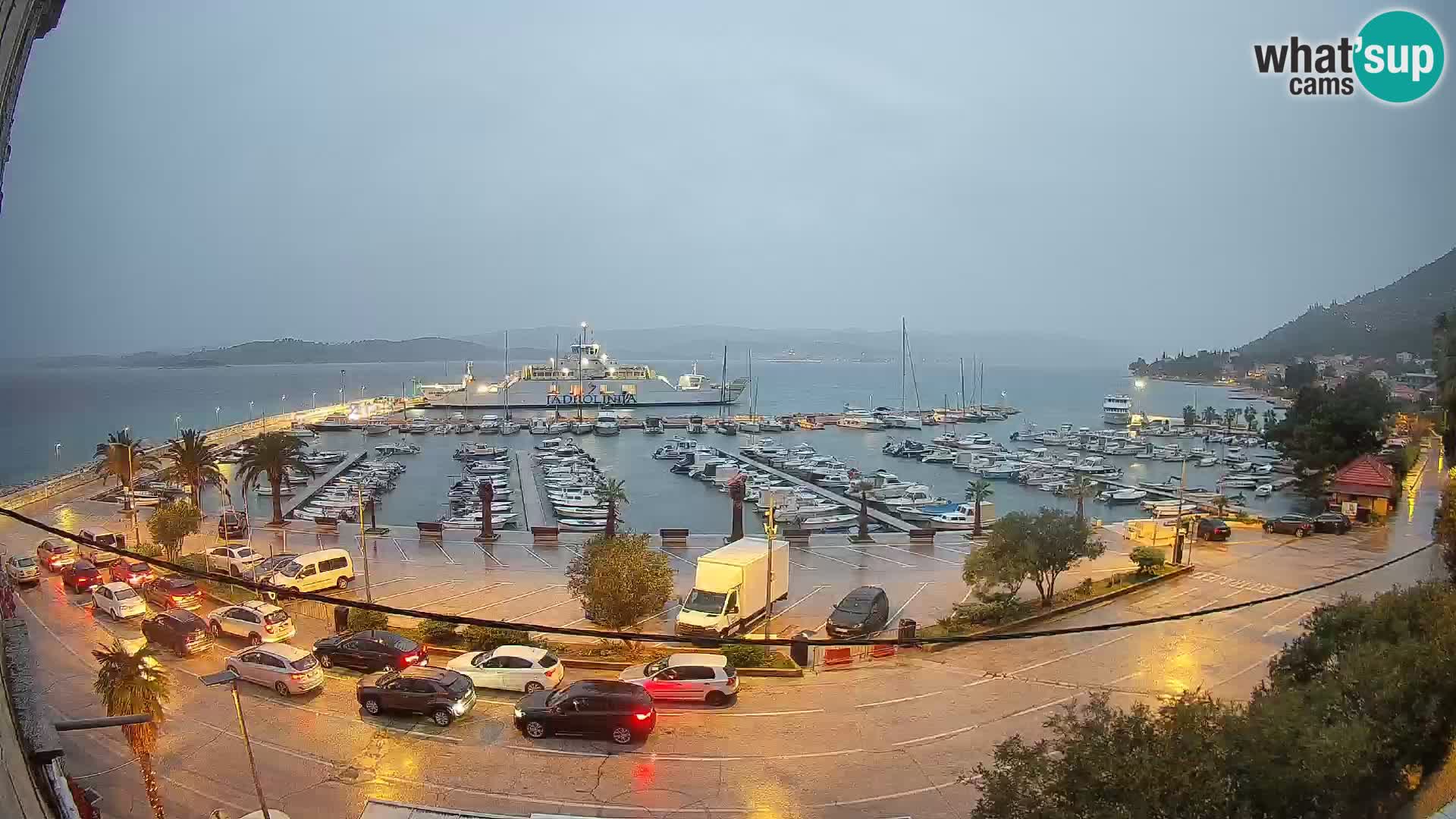 Webcam Orebić Riva – Ferry a Korčula en vivo