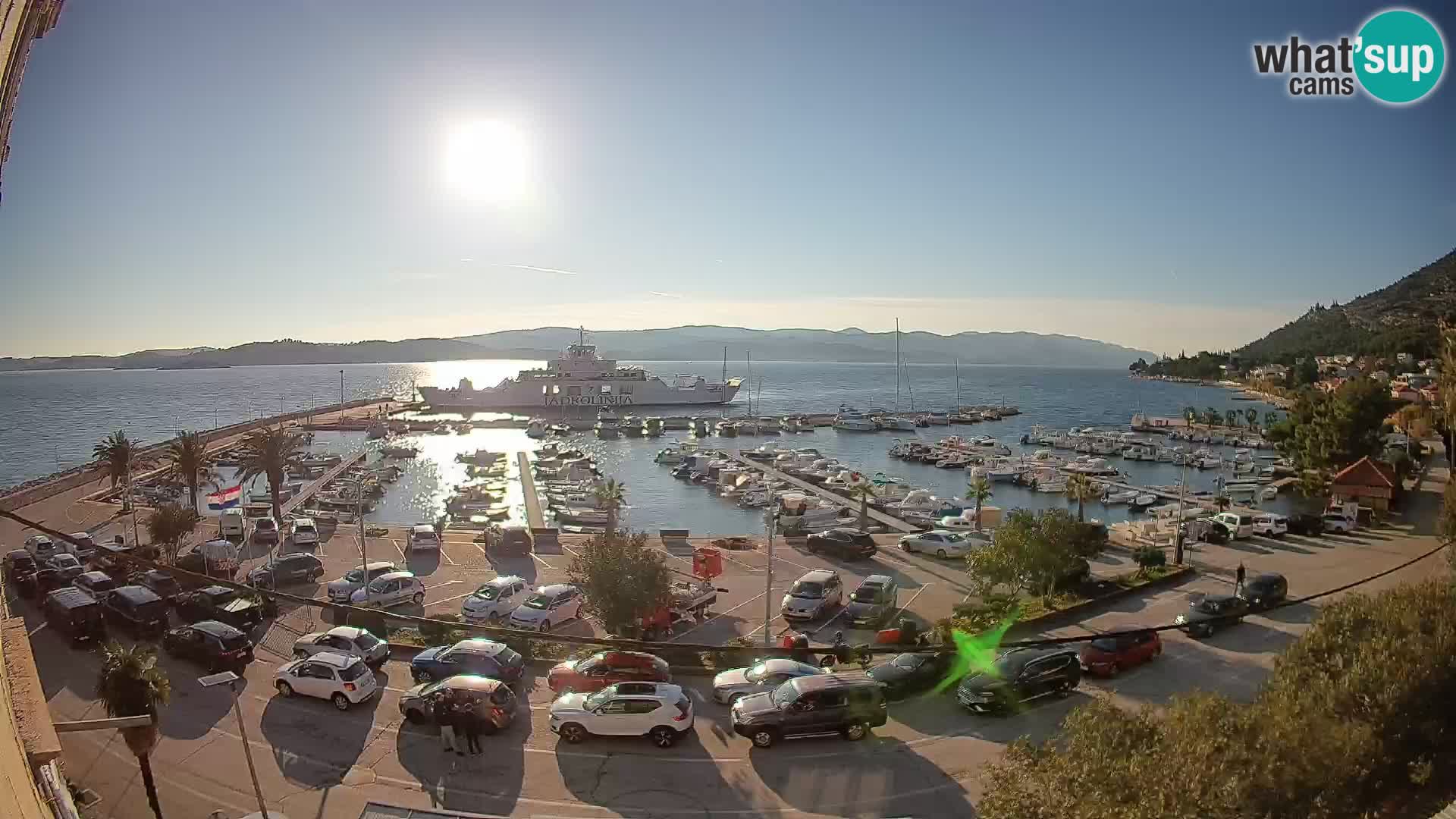 Webcam Orebić Riva – Ferry vers Korčula en direct
