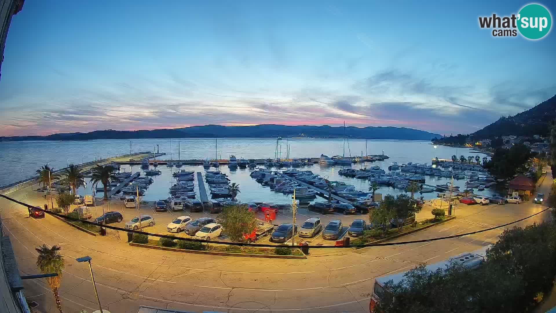 Spletna kamera Orebić Riva – Trajekt za Korčulo v živo