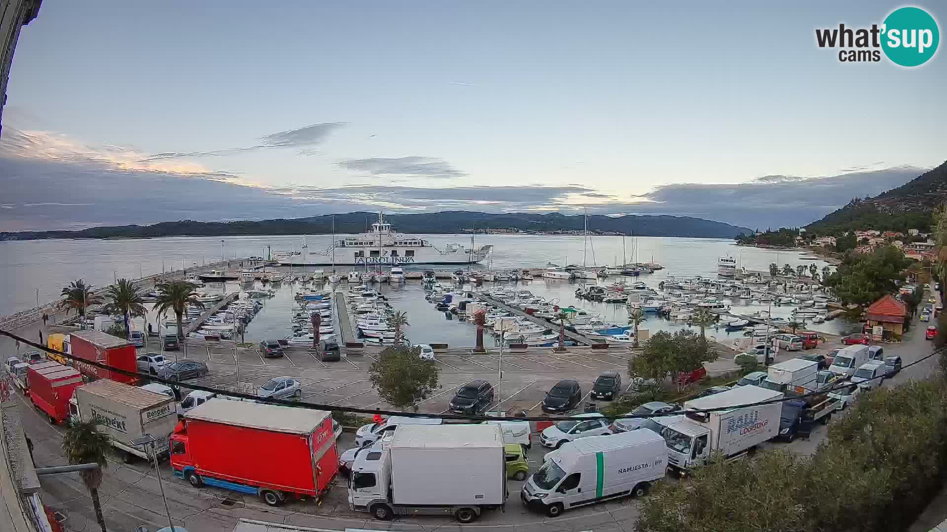 Webcam Orebić Riva – Ferry a Korčula en vivo