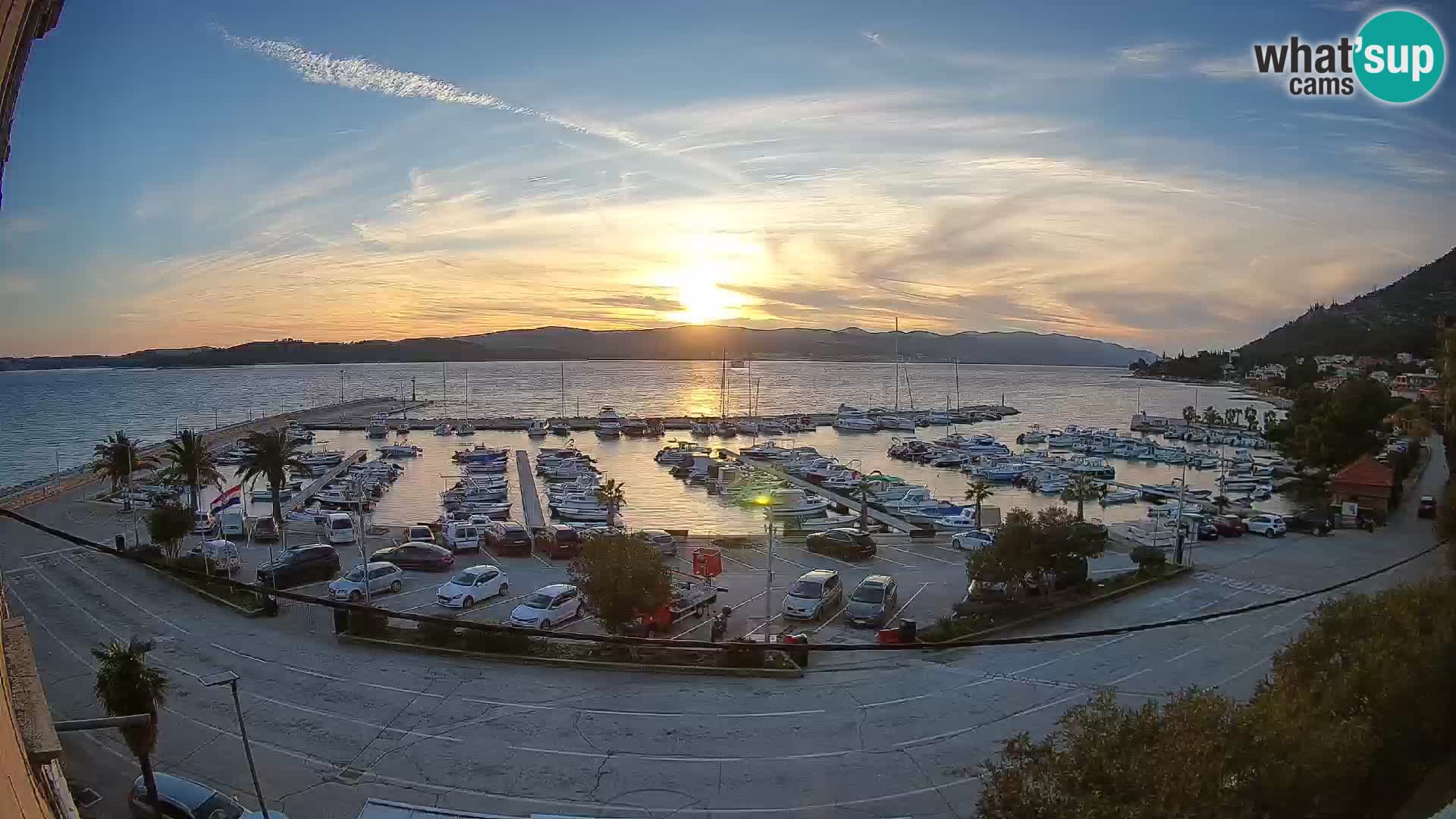 Webcam Orebić Uferpromenade – Fähre nach Korčula Live