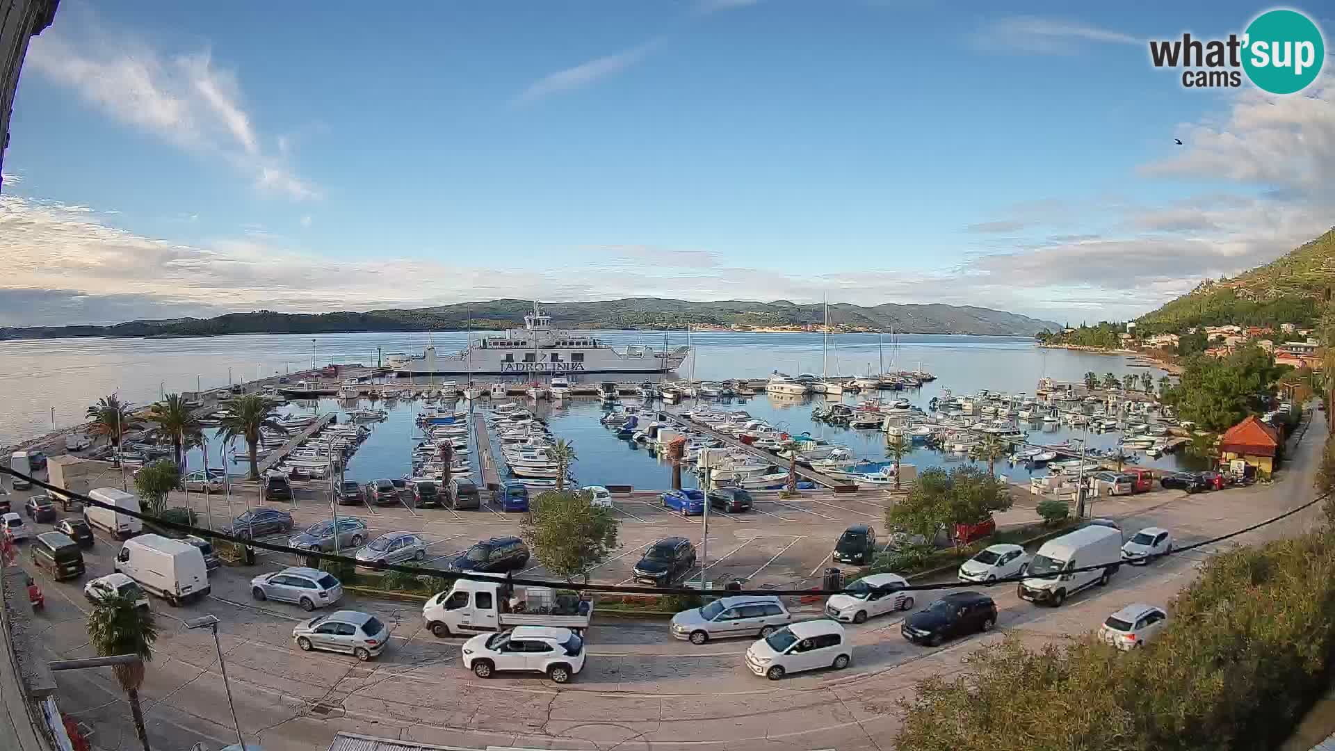 Webcam Orebić Riva – Ferry to Korčula Live