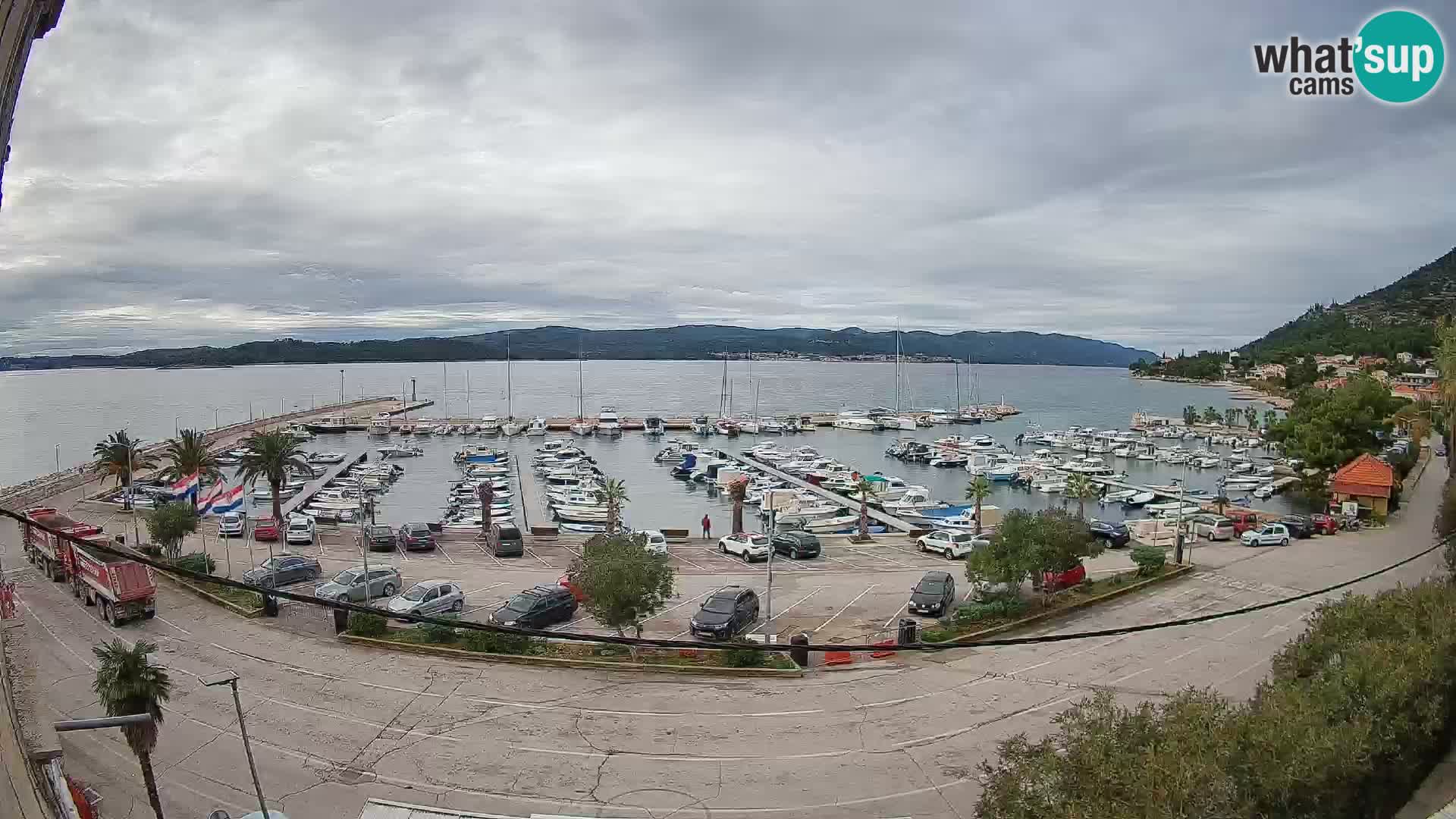 Spletna kamera Orebić Riva – Trajekt za Korčulo v živo