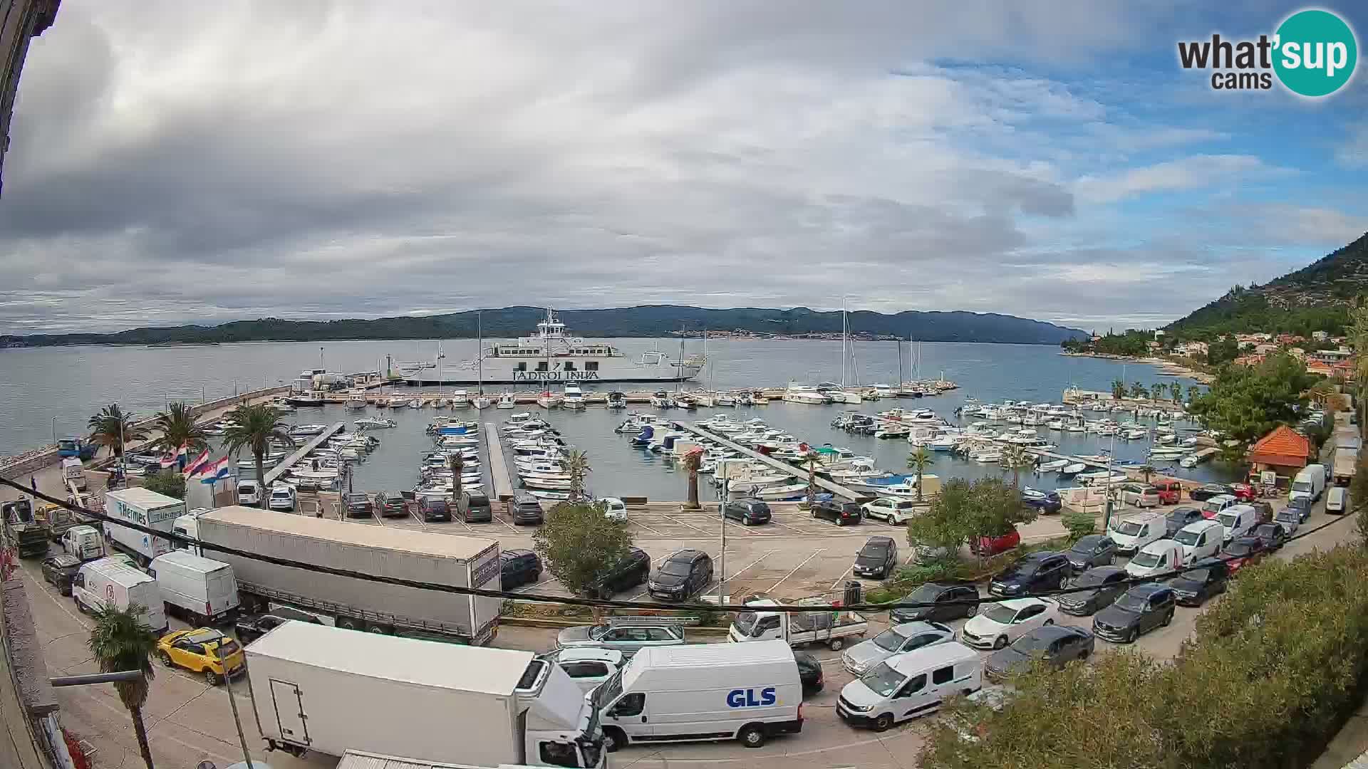 Webcam Orebić Riva – Ferry a Korčula en vivo