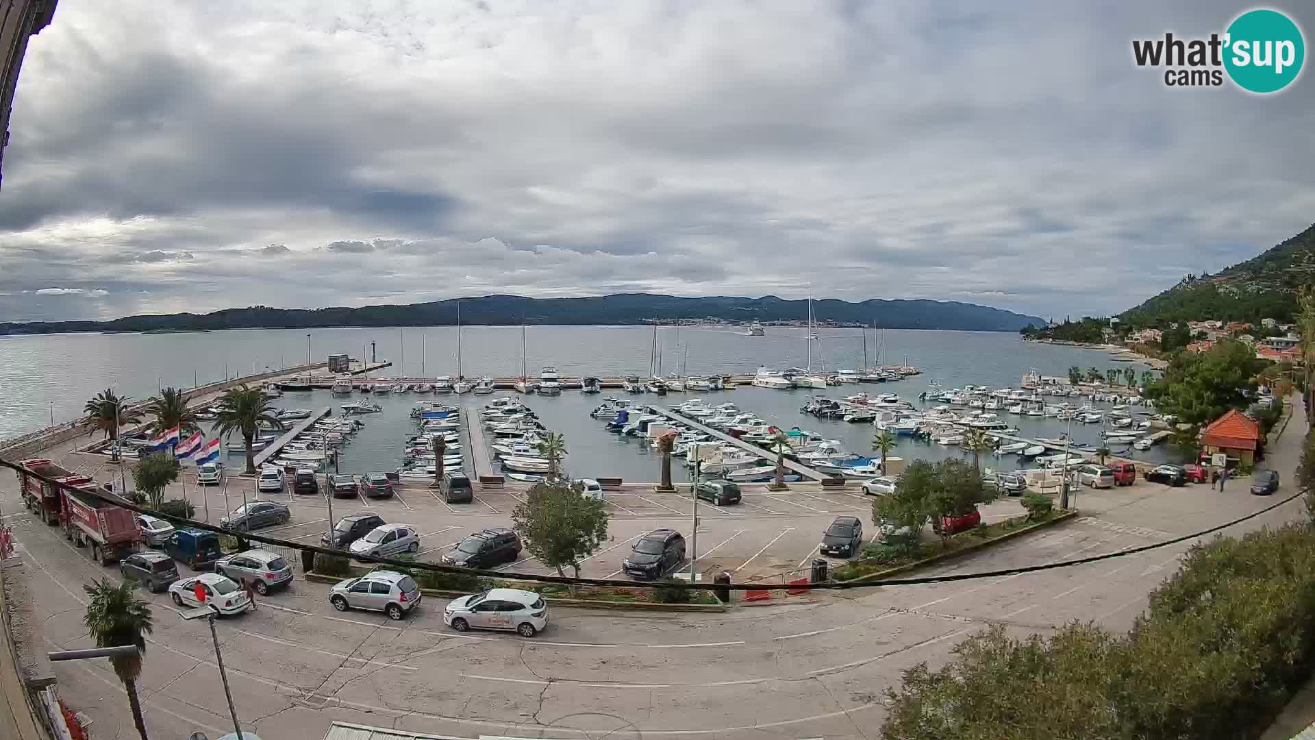 Webcam Orebić Uferpromenade – Fähre nach Korčula Live