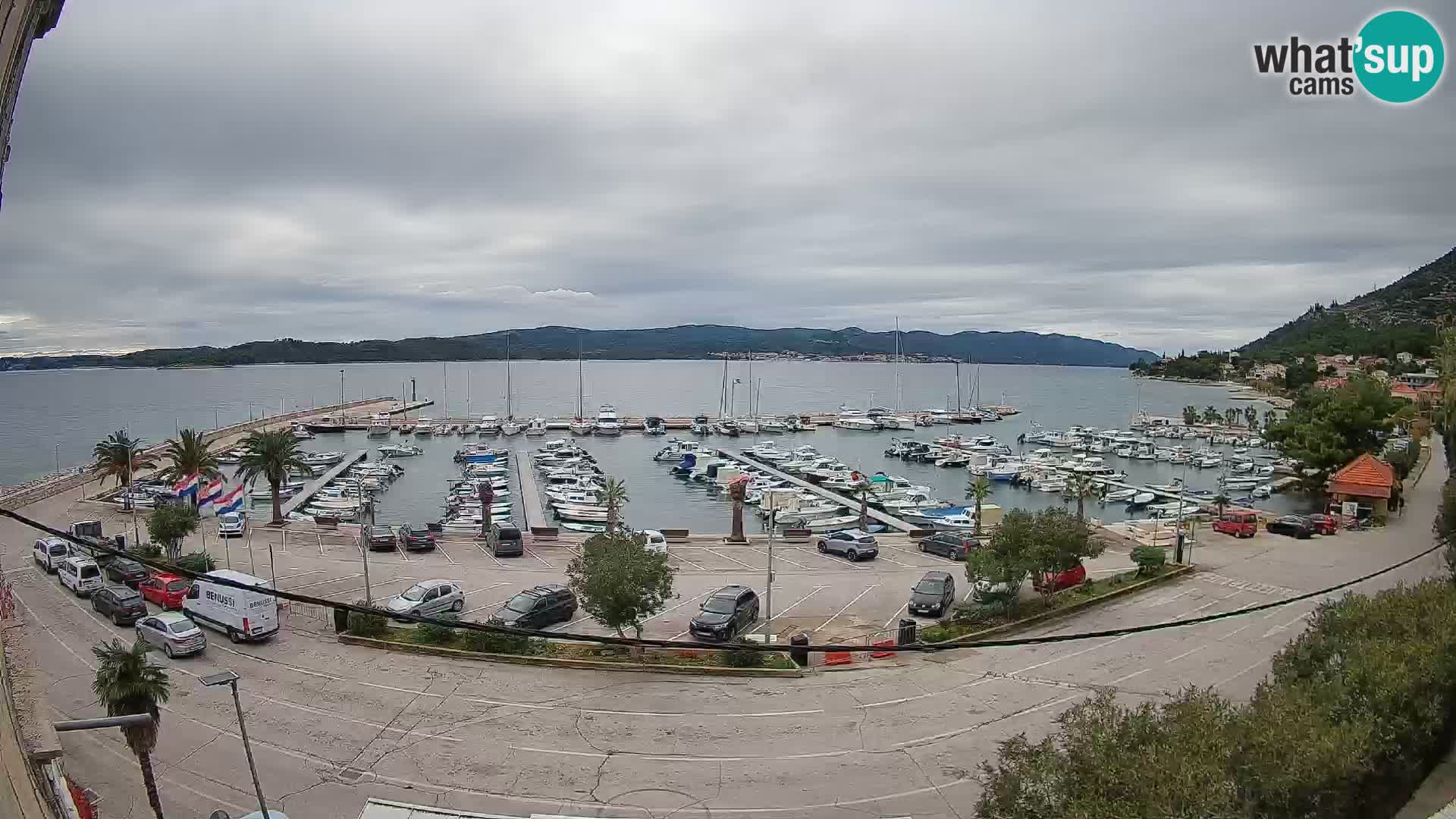 Webcam Orebić Uferpromenade – Fähre nach Korčula Live